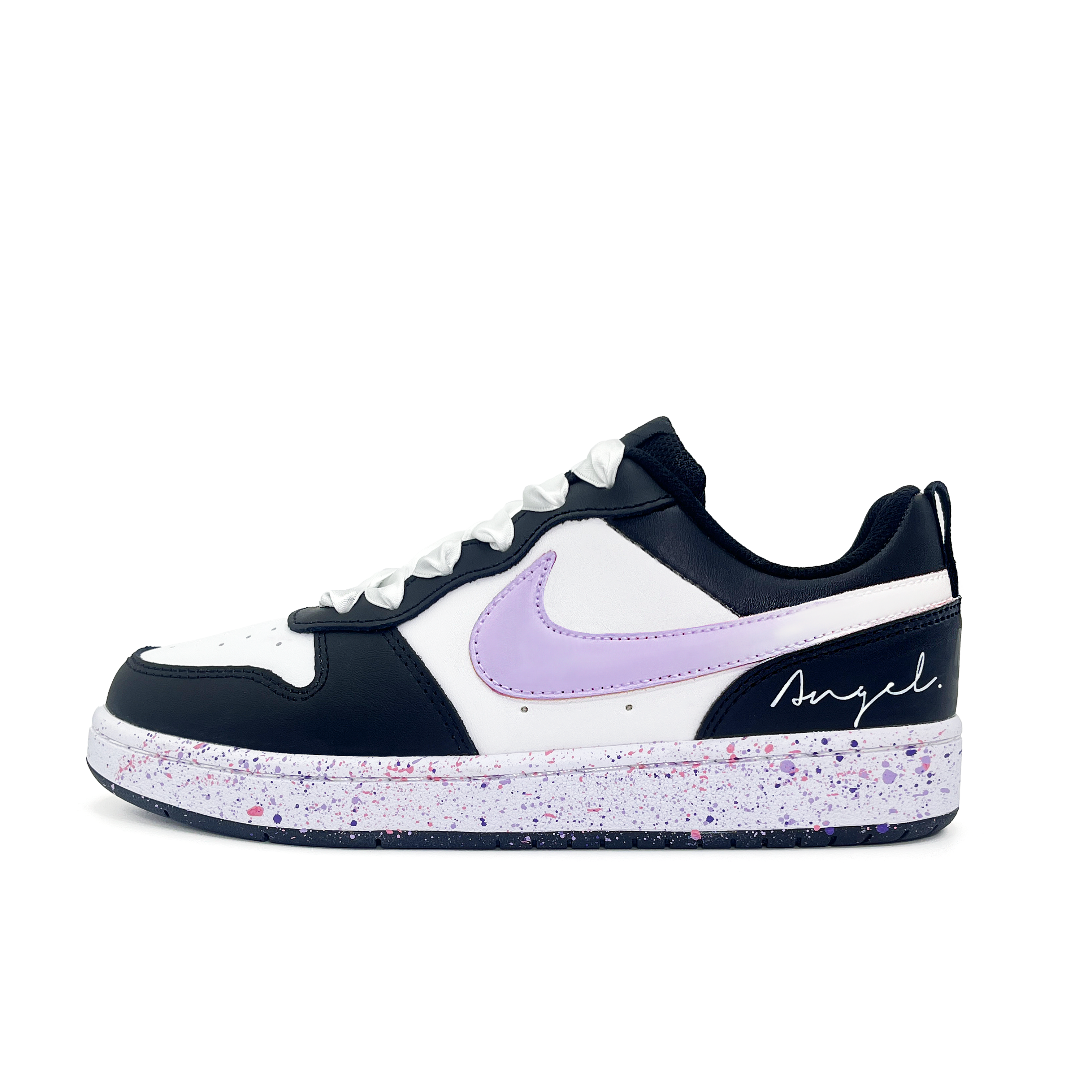 [Custom Shoes] Nike Court Borough Low 'Black Grape'