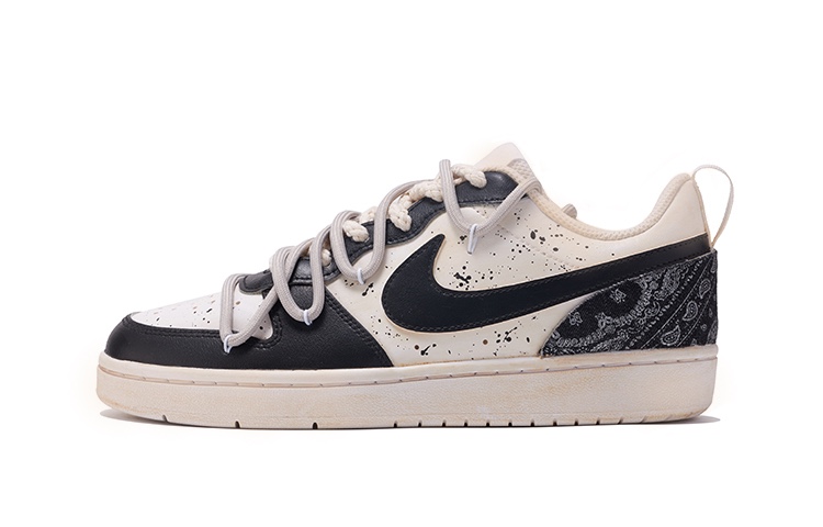 [Custom Shoes] Nike Court Borough Low 'Black Grey Paisley Splash' 圖 2