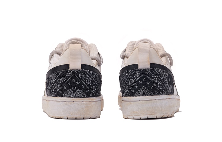 [Custom Shoes] Nike Court Borough Low 'Black Grey Paisley Splash' 圖 5