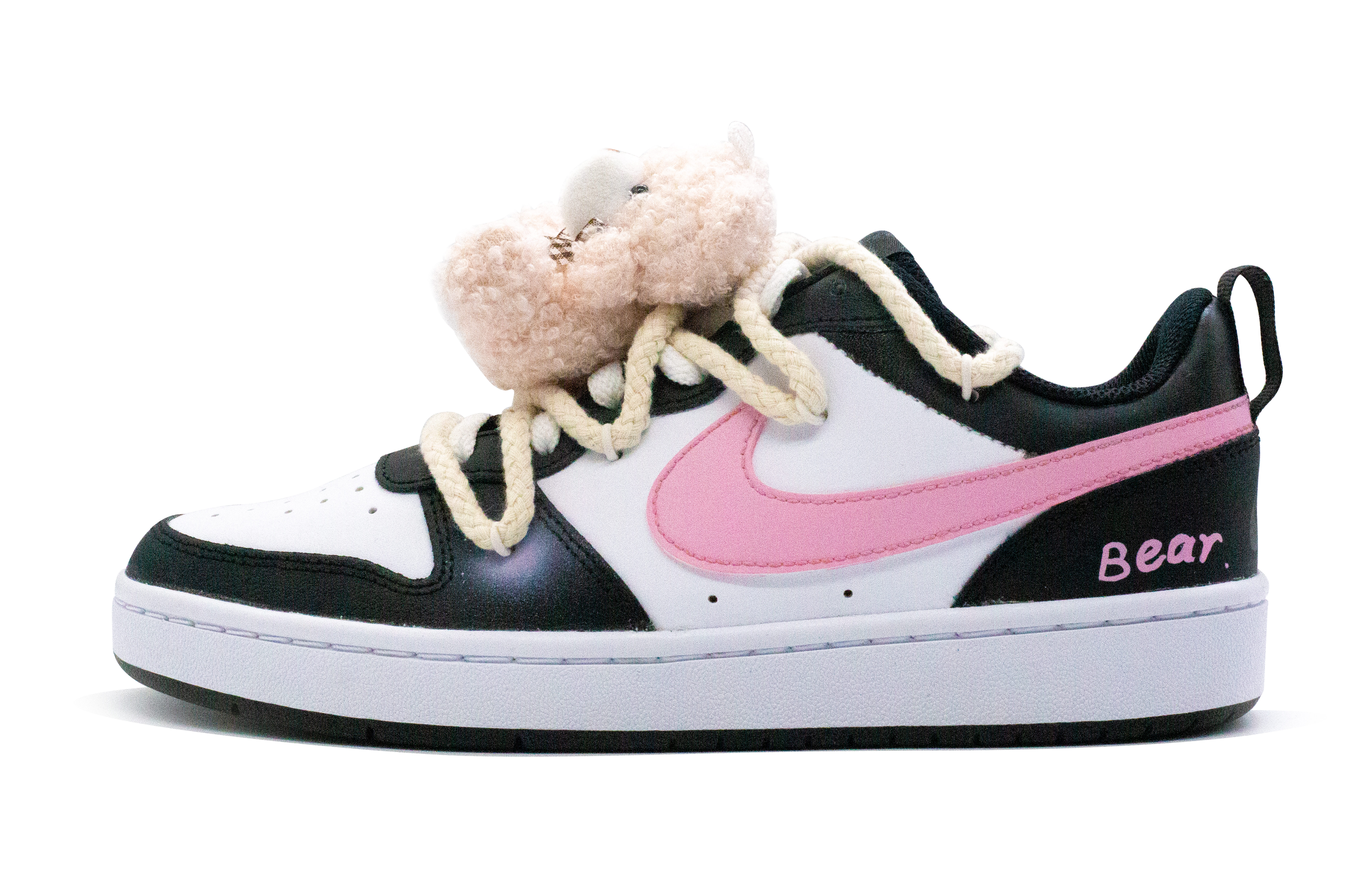 Order [定制鞋款] Nike Court Borough Low ‘黑粉’ BQ5448-115（Team72-嘟嘟熊）
