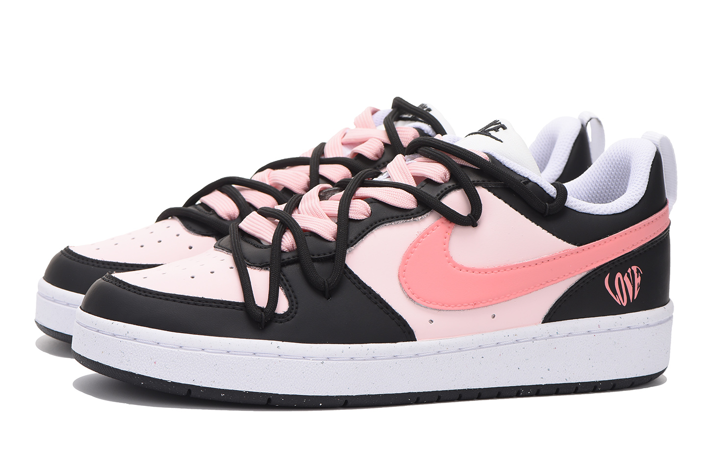 Lookbook 나이키 커스텀 보로우 로우 '블랙 핑크 - 해체된 하트' (79 characters) DV5456-104(Team59-女款黑粉二)