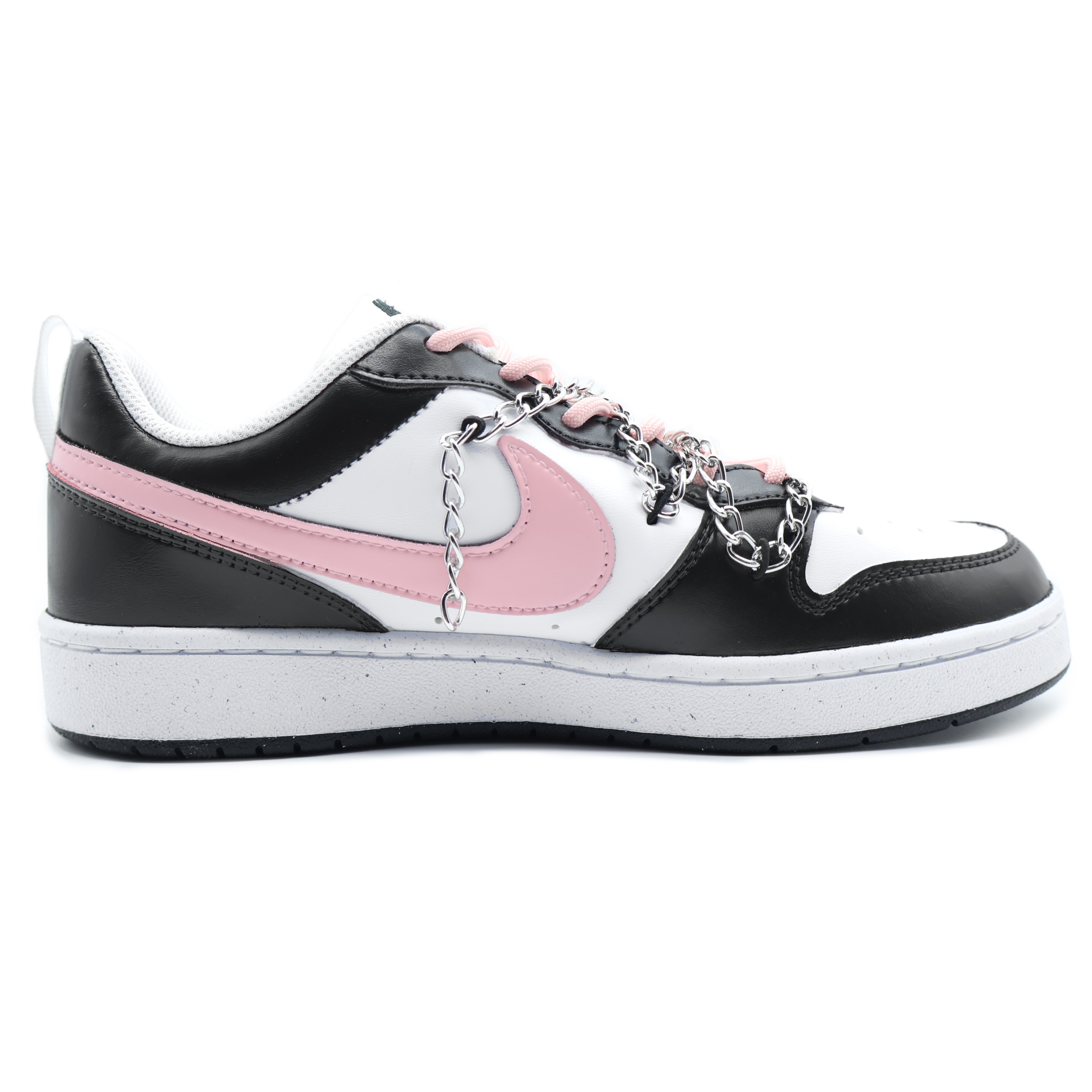 [Custom Shoes] Nike Court Borough Low 'Black Pink Metal Splatter' 圖 4