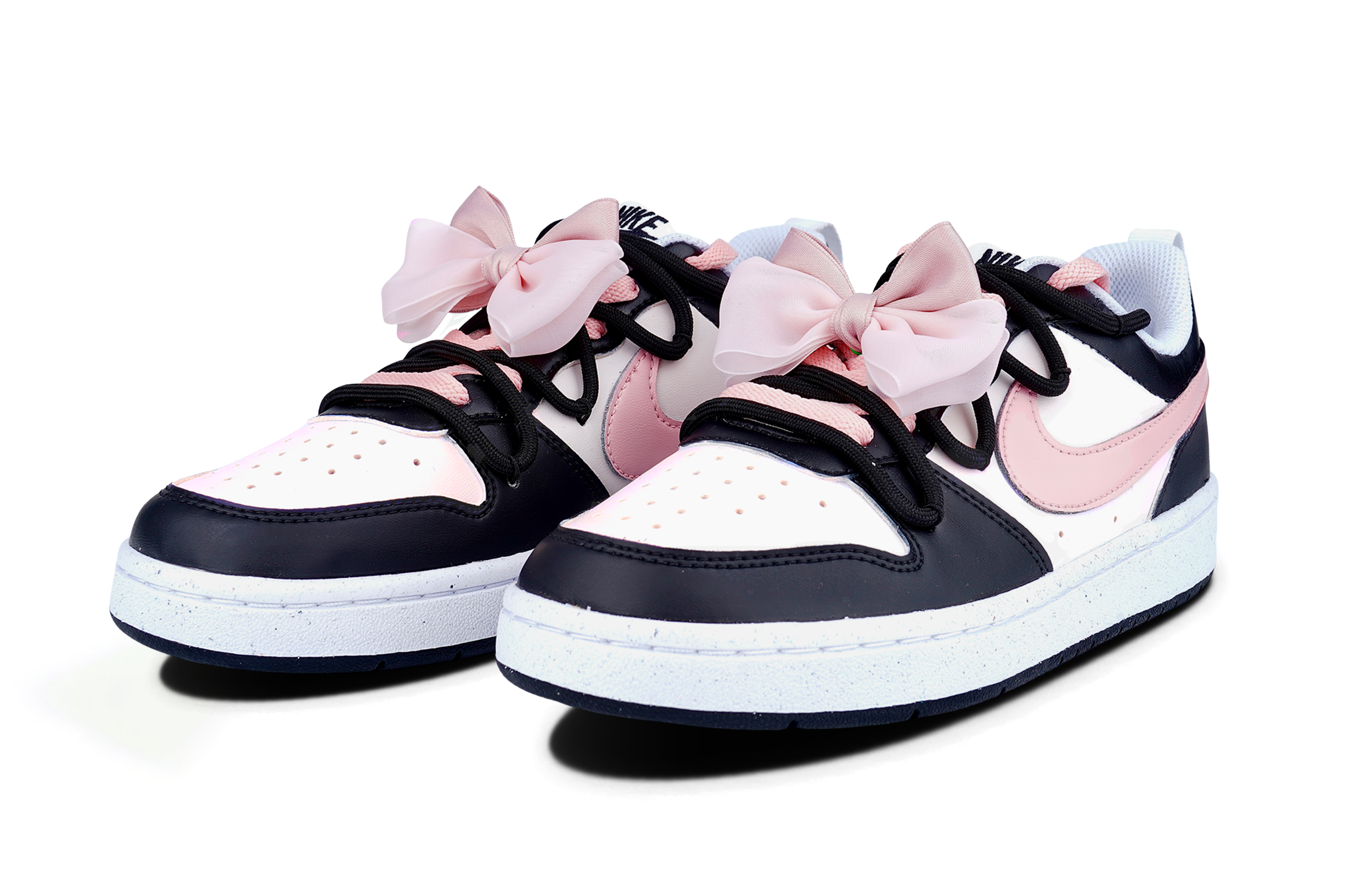 Shop Zapatillas Nike Court Borough Low 'Negro Rosa Lazos Deconstruidos' DV5456-104-454002