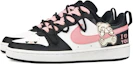 Shop 【客製球鞋】Nike Court Borough 塔兔 解構設計 甜酷 少女心 小熊 可愛 清純 百搭 簡約 防滑輕便 低筒 板鞋 GS 黑粉