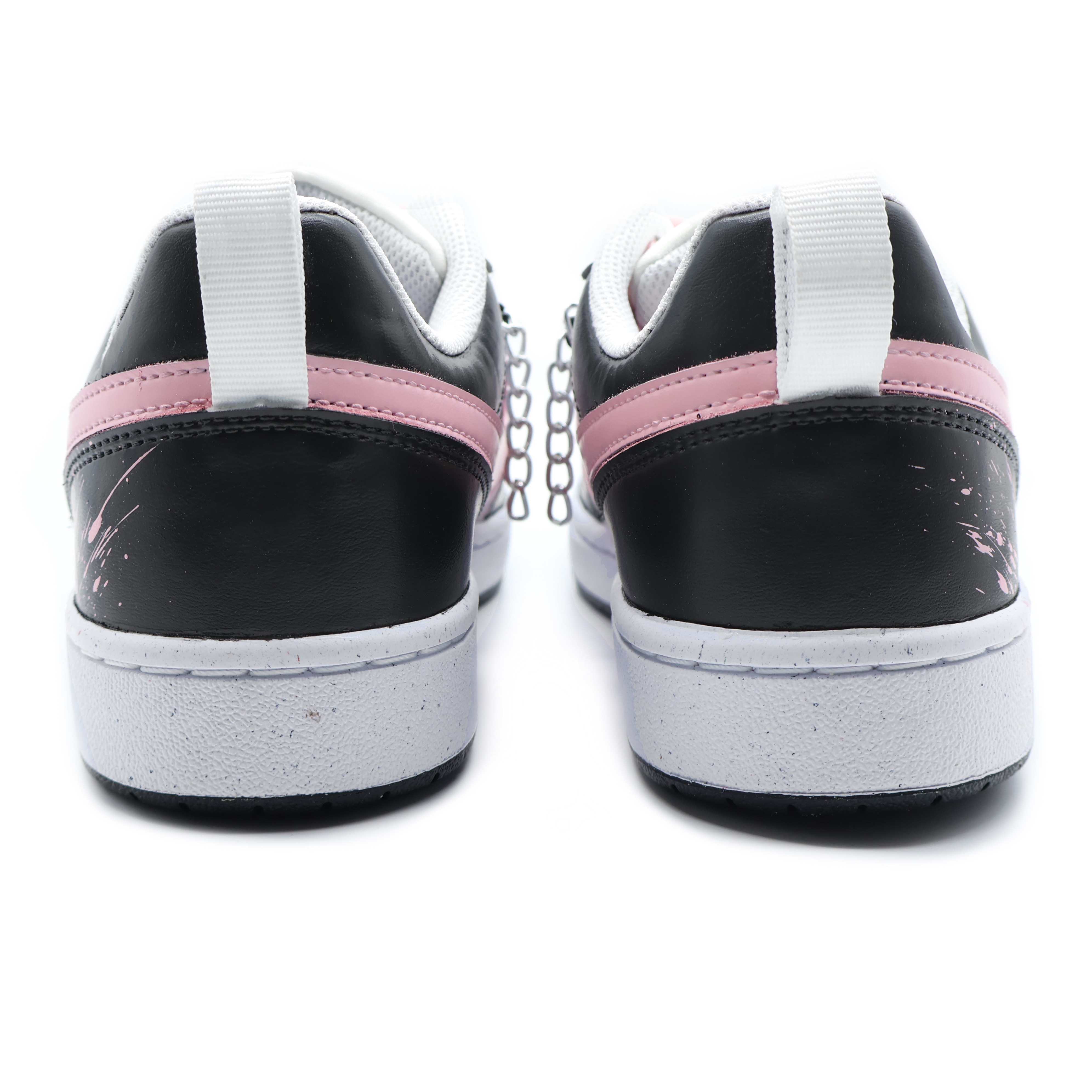 [Custom Shoes] Nike Court Borough Low 'Black Pink Metal Splatter' 圖 6