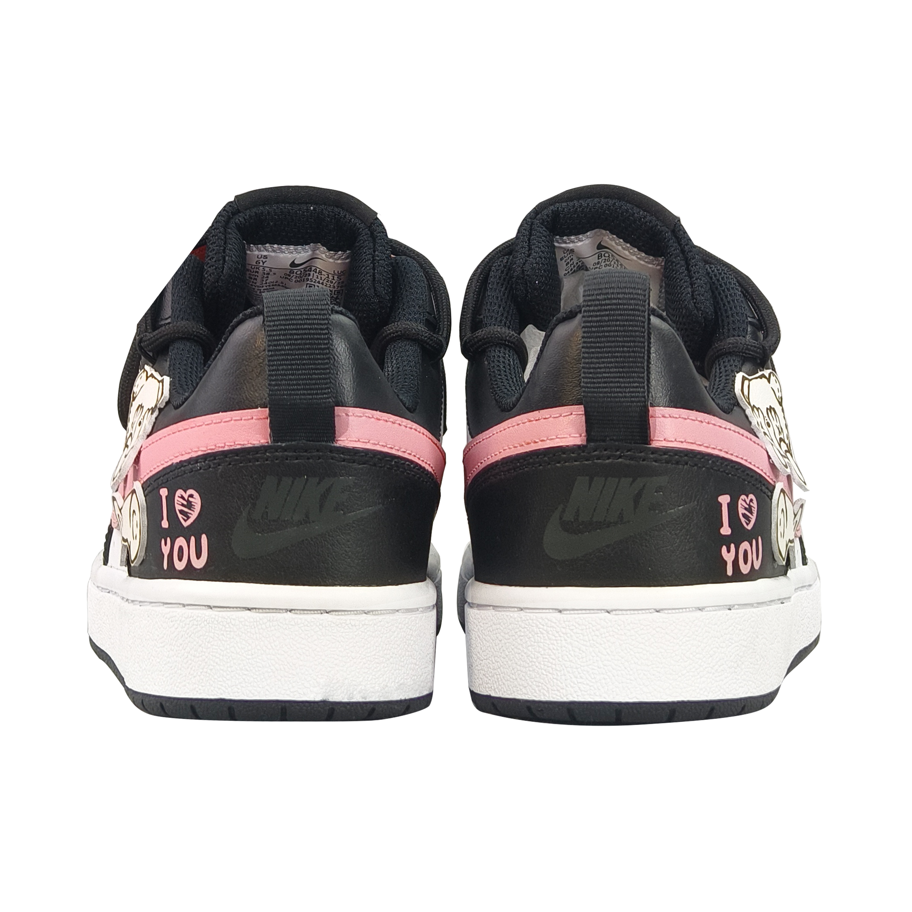 [Custom Shoes] Nike Court Borough Low 'Black Pink Bear' 圖 6
