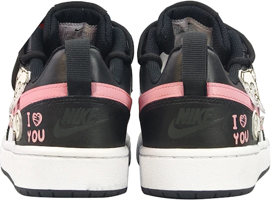 【客製球鞋】Nike Court Borough 塔兔 解構設計 甜酷 少女心 小熊 可愛 清純 百搭 簡約 防滑輕便 低筒 板鞋 GS 黑粉 Details for 【客製球鞋】Nike Court Borough 塔兔 解構設計 甜酷 少女心 小熊 可愛 清純 百搭 簡約 防滑輕便 低筒 板鞋 GS 黑粉
