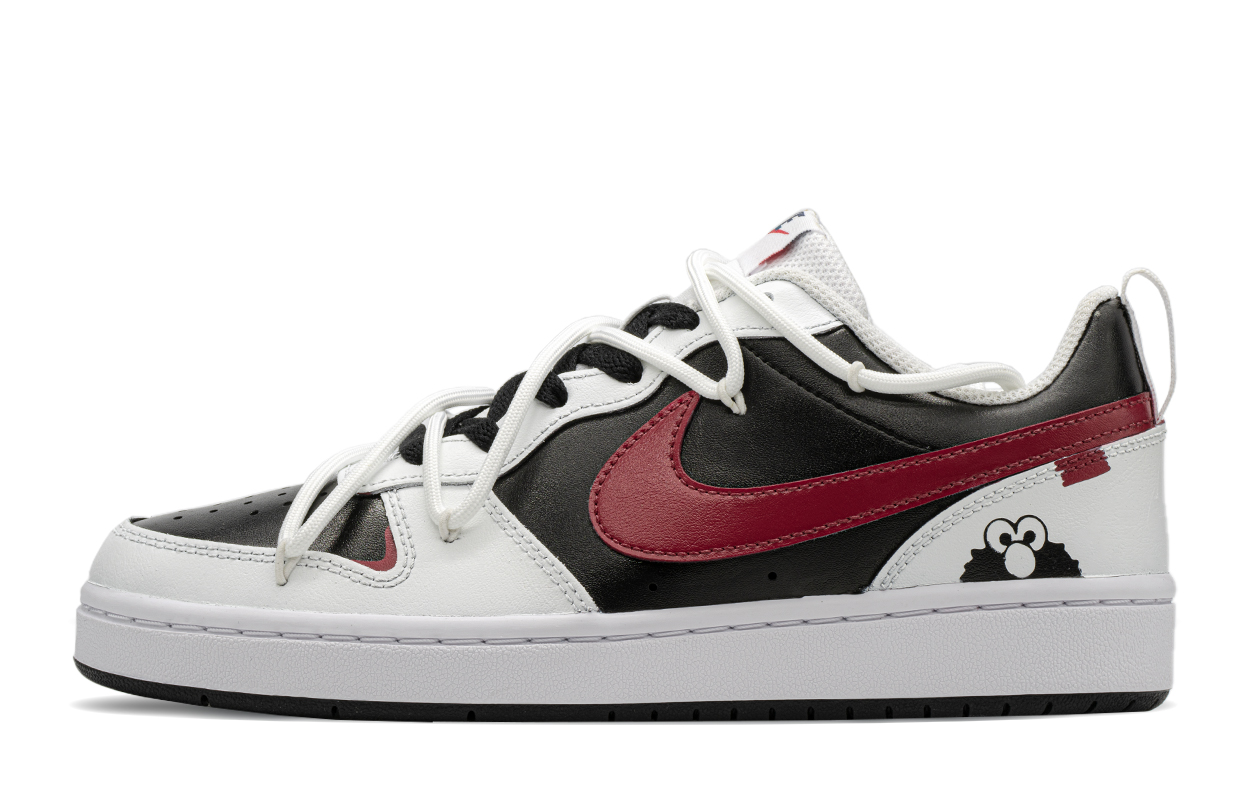 Order [Zapatos Personalizados] Nike Court Borough Low 'Negro Rojo Barrio Sésamo' DO7446-101(TeamA-黑红芝麻)
