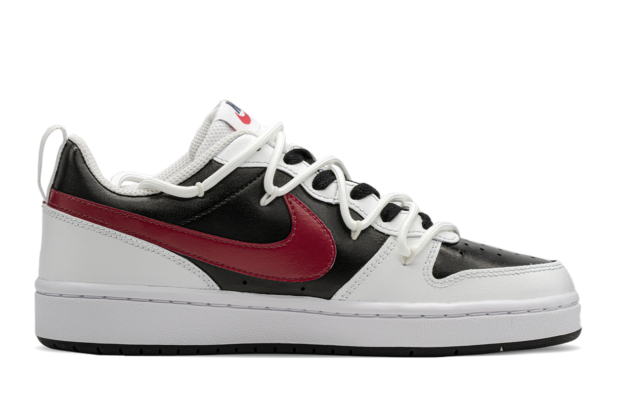 Lookbook [Zapatos Personalizados] Nike Court Borough Low 'Negro Rojo Barrio Sésamo' DO7446-101(TeamA-黑红芝麻)
