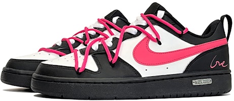 【訂製球鞋】 Nike Court Borough Low 方德玫瑰 春夏系列 簡約 中性風 高街 低筒 板鞋 GS 黑粉 Lookbook 【訂製球鞋】 Nike Court Borough Low 方德玫瑰 春夏系列 簡約 中性風 高街 低筒 板鞋 GS 黑粉