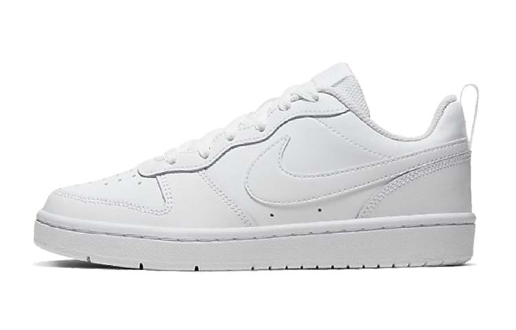 Purchase 【定制球鞋】 Nike Court Borough 優雅小香風 水晶愛心鍊條 絲質鞋帶 休閒 低筒 板鞋 GS 黑白