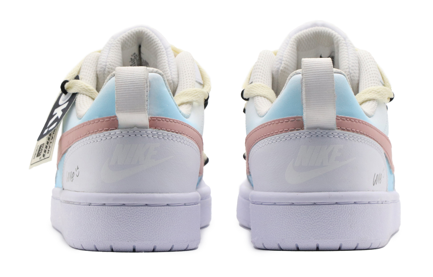 Shop [Zapatillas Personalizadas] Nike Court Borough Low 'Olas Azul-Rosa' BQ5448-100(Team57-女款海浪)