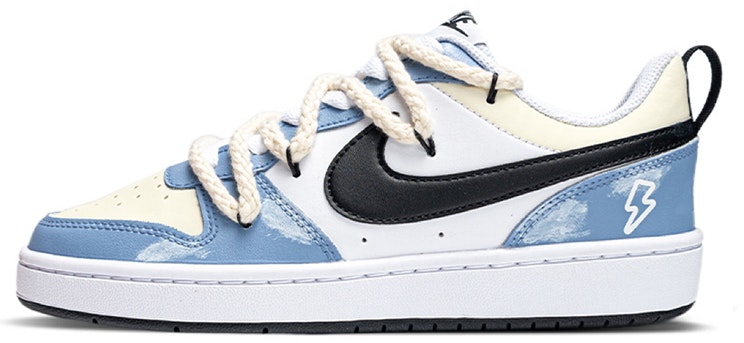 custom-shoes-nike-court-borough-low-blue-cloud-lightning