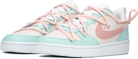【訂製球鞋】Nike Court Borough FZBB 清新 告白 低幫 板鞋 GS 藍粉 Lookbook 【訂製球鞋】Nike Court Borough FZBB 清新 告白 低幫 板鞋 GS 藍粉