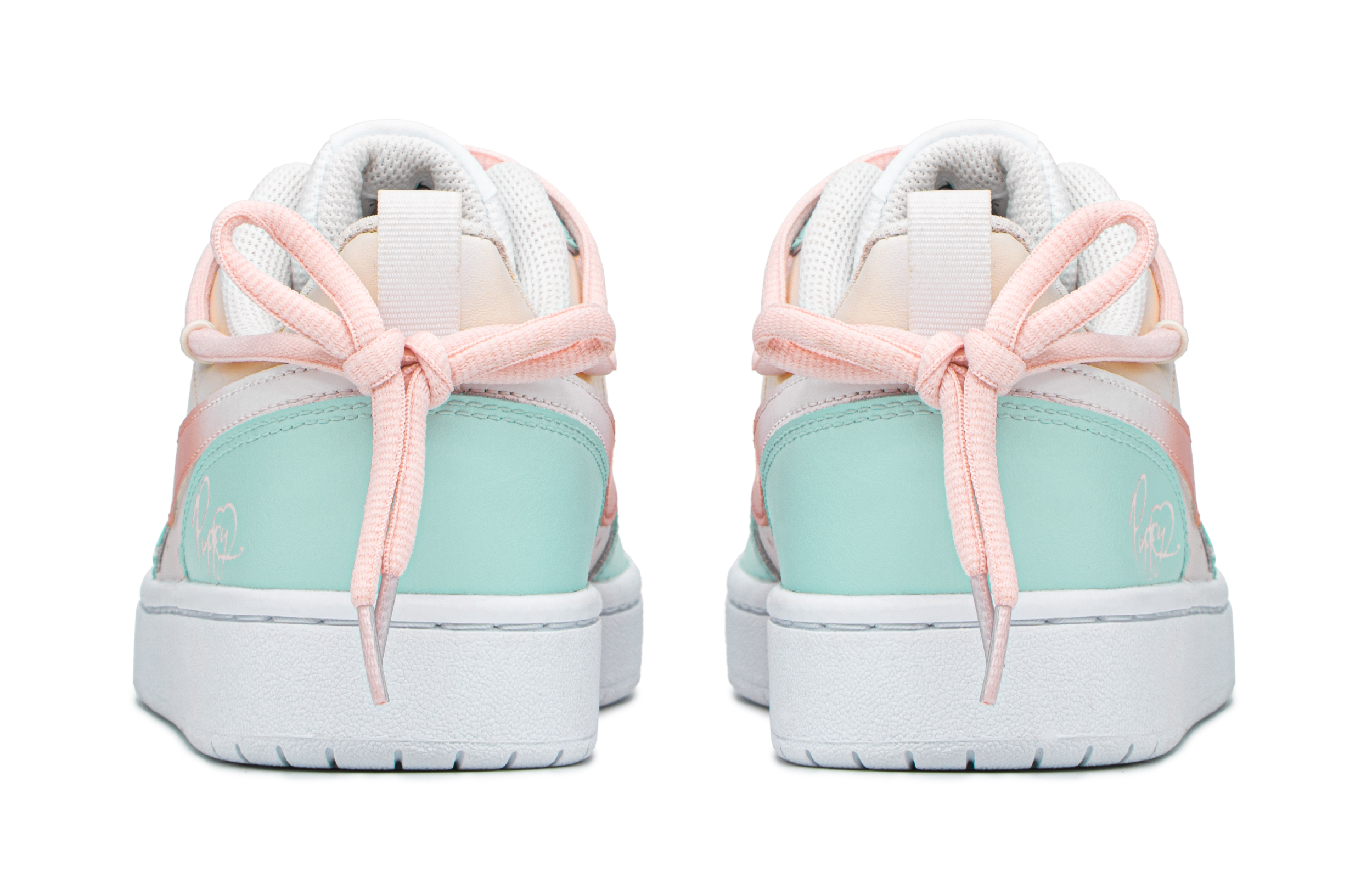 Shop [Kasut Tersuai] Nike Court Borough Low 'Pengakuan Biru Merah Jambu' BQ5448-100(TeamA-蓝粉心)