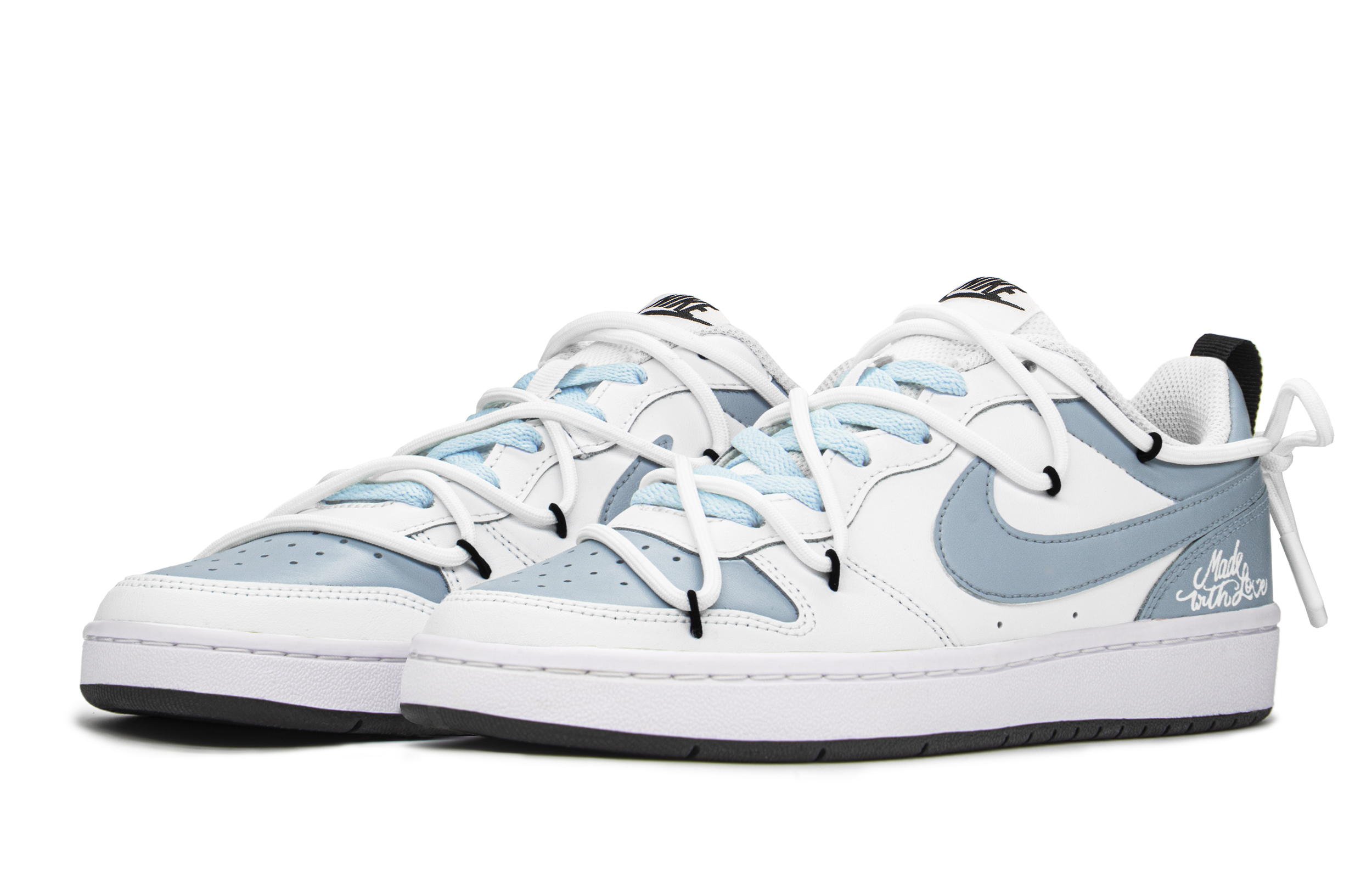 Lookbook Zapatillas Nike Court Borough Low 'Azul Leche Arándano' BQ5448-104(TeamA-CB蓝莓撞奶)