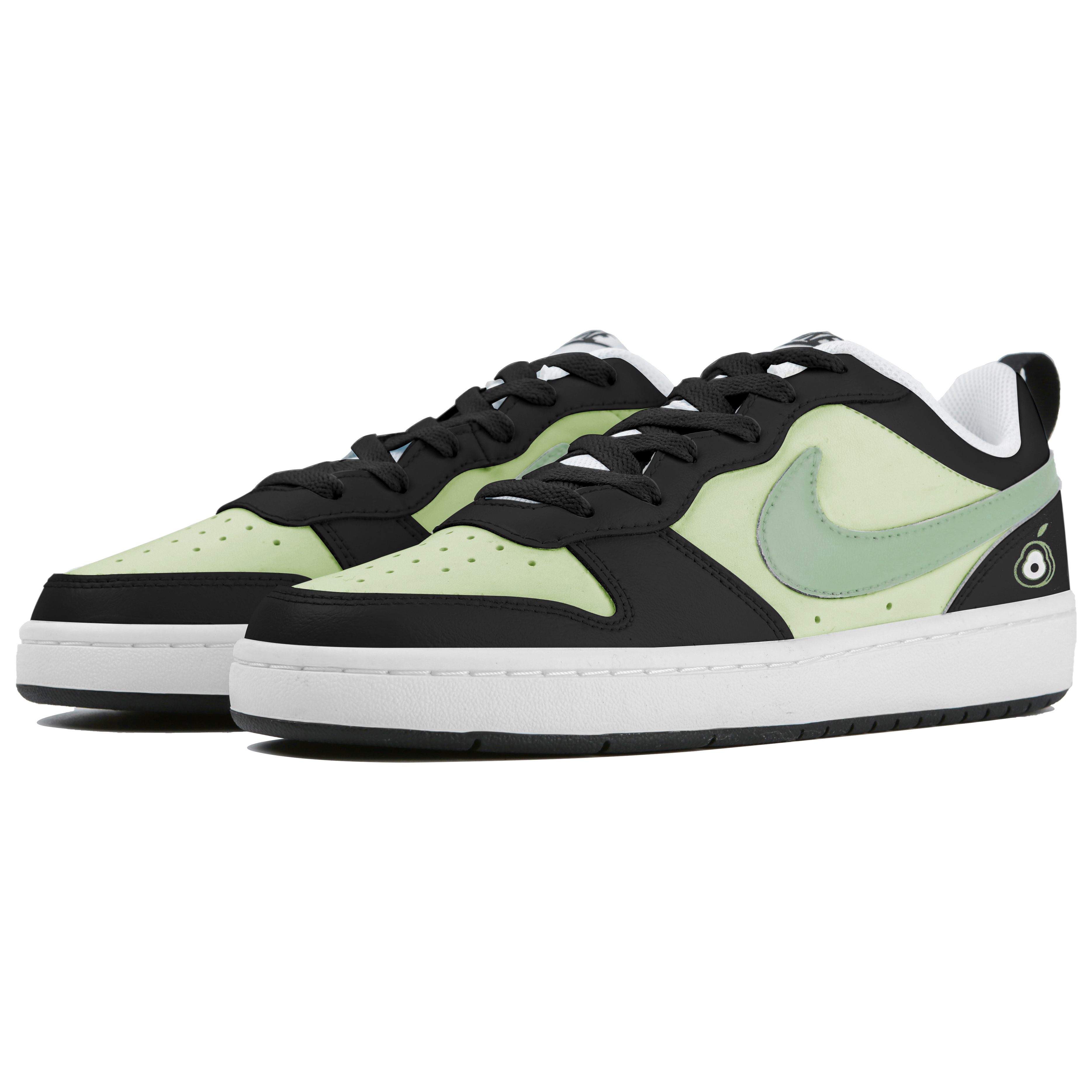 Lookbook [Kasut Custom] Nike Court Borough Low 'Boba Milk Hijau' BQ5448-104(Team4-女款啵啵奶绿)
