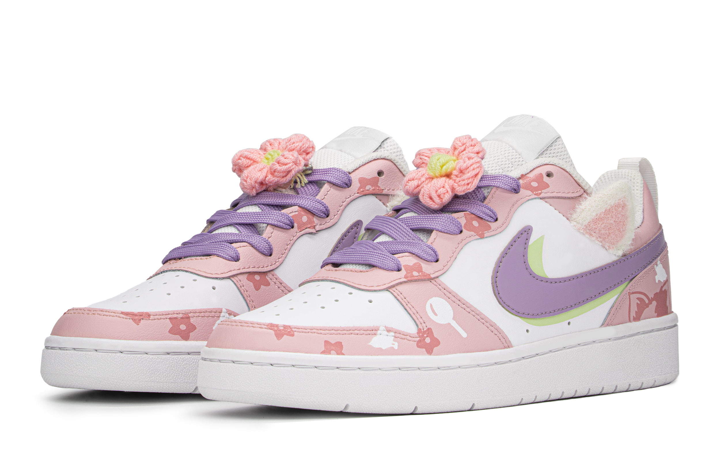 Lookbook ナイキ コートバーロウ カスタム ピンクパープル BQ5448-100(TeamA-CB城堡粉狐狸)