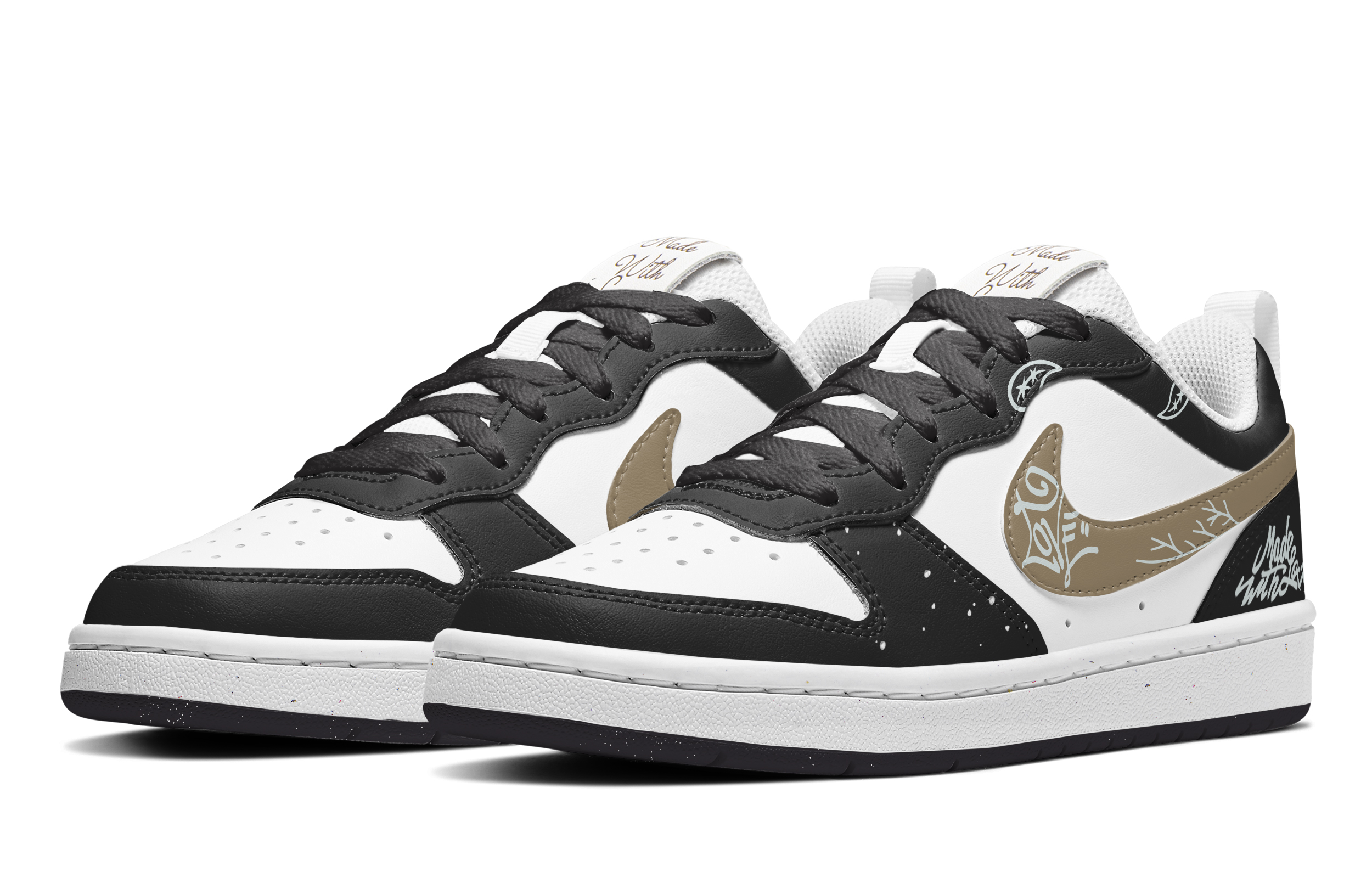 [Custom Shoes] Nike Court Borough Low 'Champagne Paisley' 圖 4