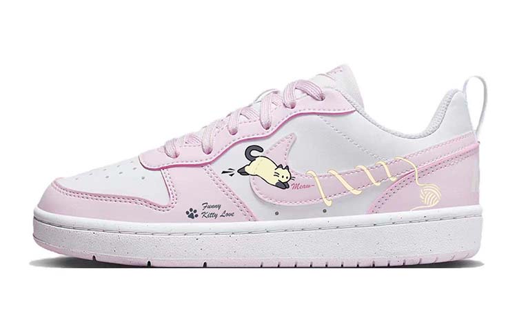[Custom Shoes] Nike Court Borough Low 'Chinese Style Cute Pink White'