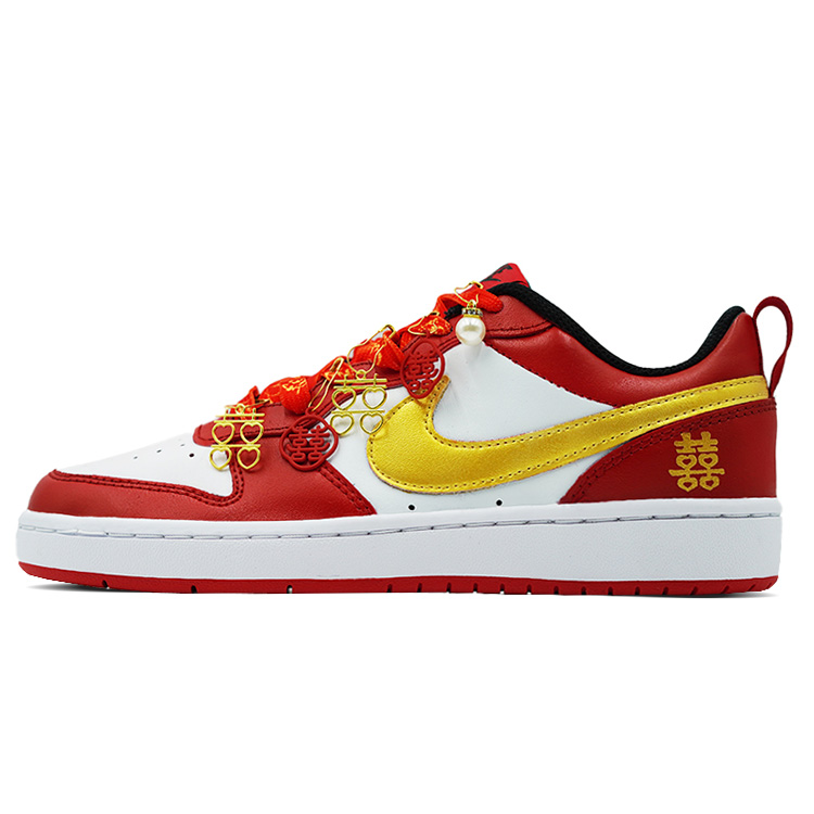 Order [定制鞋款] 耐克Court Borough Low '中式婚礼红' BQ5448-007(Team289-绮金连理SBOX）