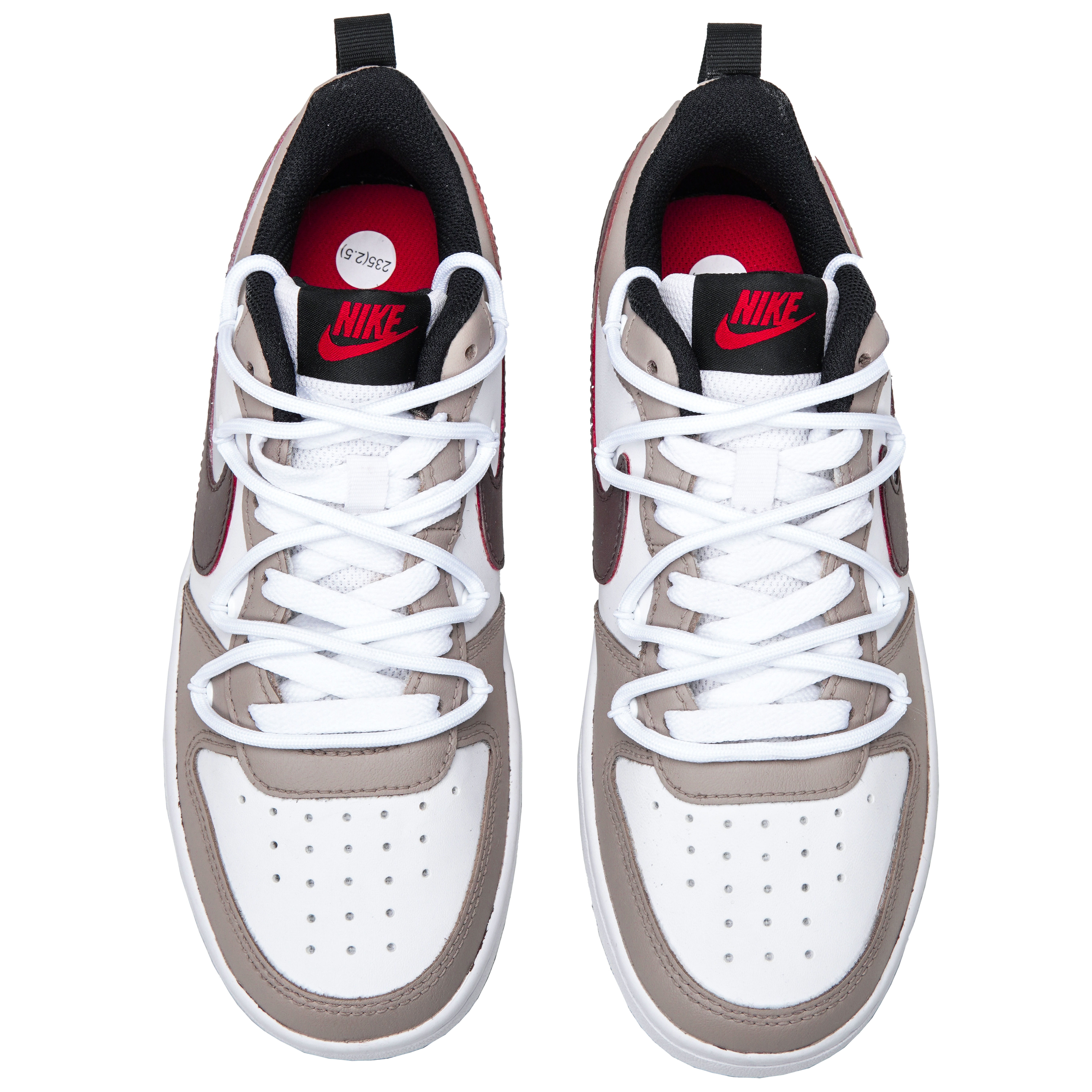 Shop [定制鞋款] 耐克Court Borough Low 'Cocoa Latte'可可拿铁配色低帮板鞋 BQ5448-110(Teamp-美式拿铁咖色）