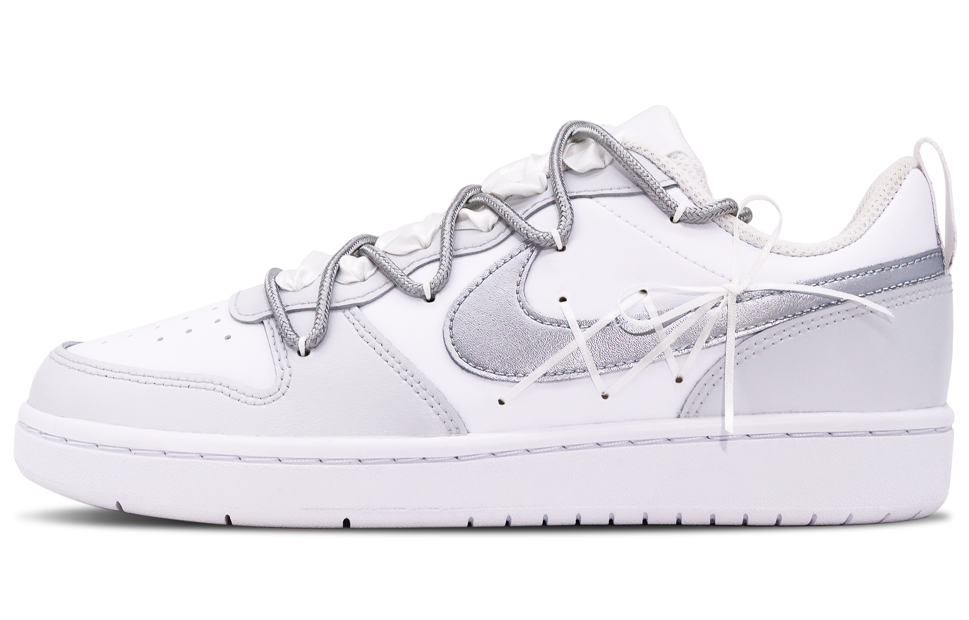 Buy Nike Court Borough Low "Craft Plata/Rosa Desconstruido" BQ5448-100(Team52-轻银芭蕾S-BOX)