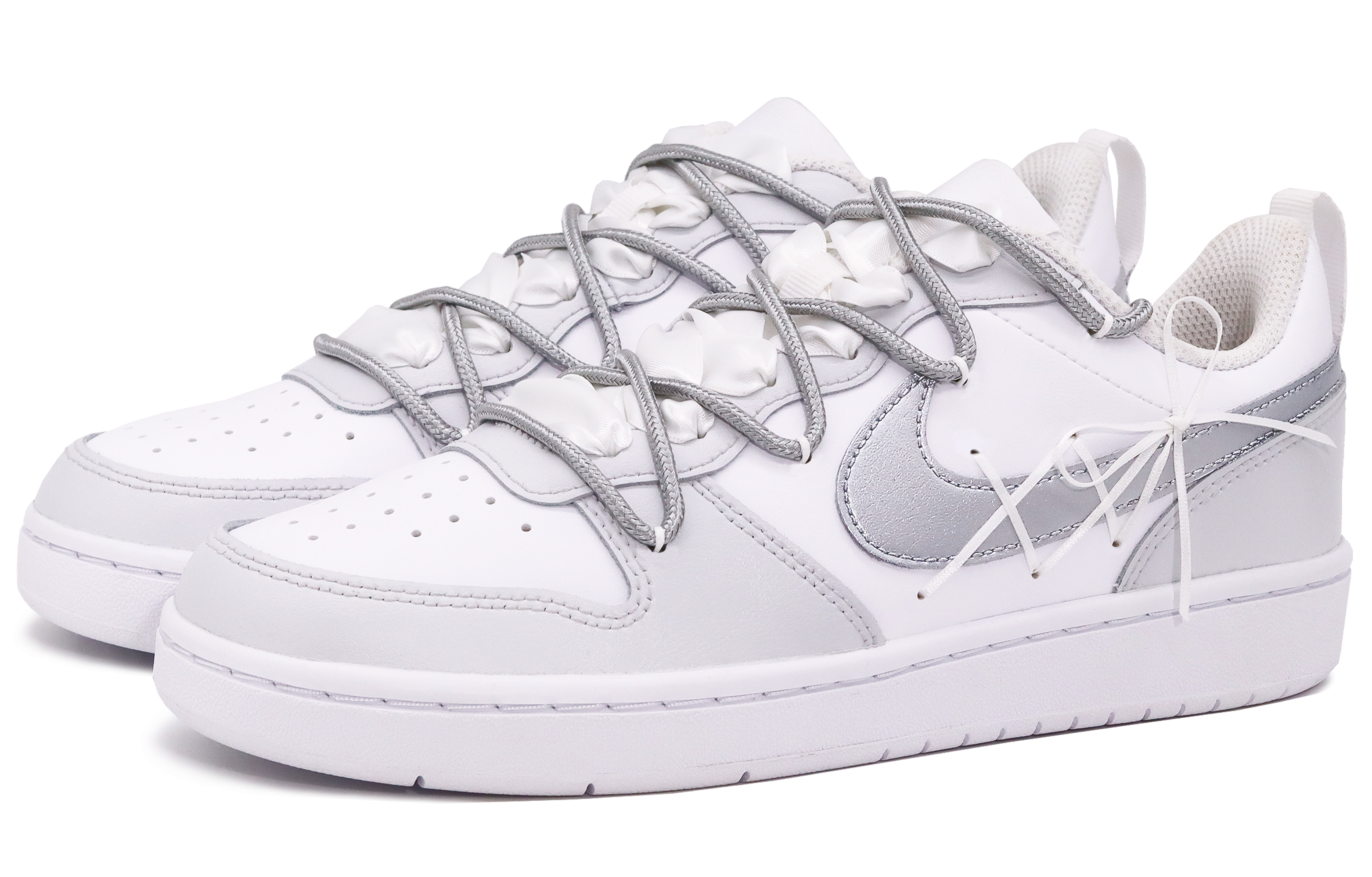 Lookbook Nike Court Borough Low "Craft Plata/Rosa Desconstruido" BQ5448-100(Team52-轻银芭蕾S-BOX)