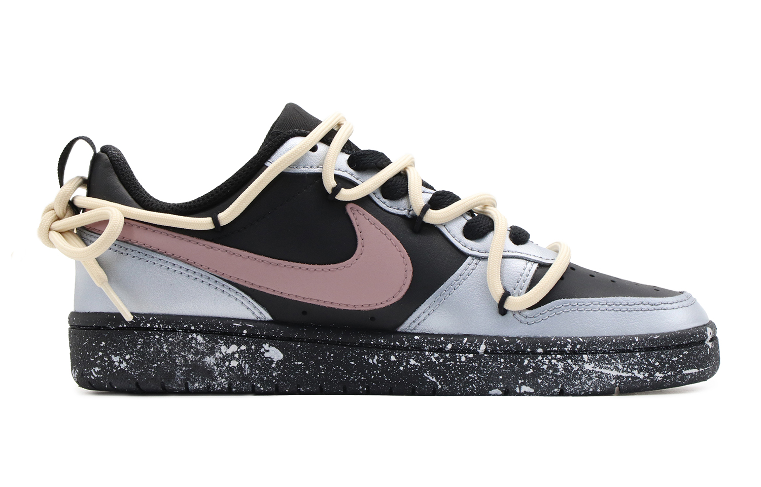 [Custom Shoes] Nike Court Borough Low 'Cyber Barbie Liquid Silver' 圖 2