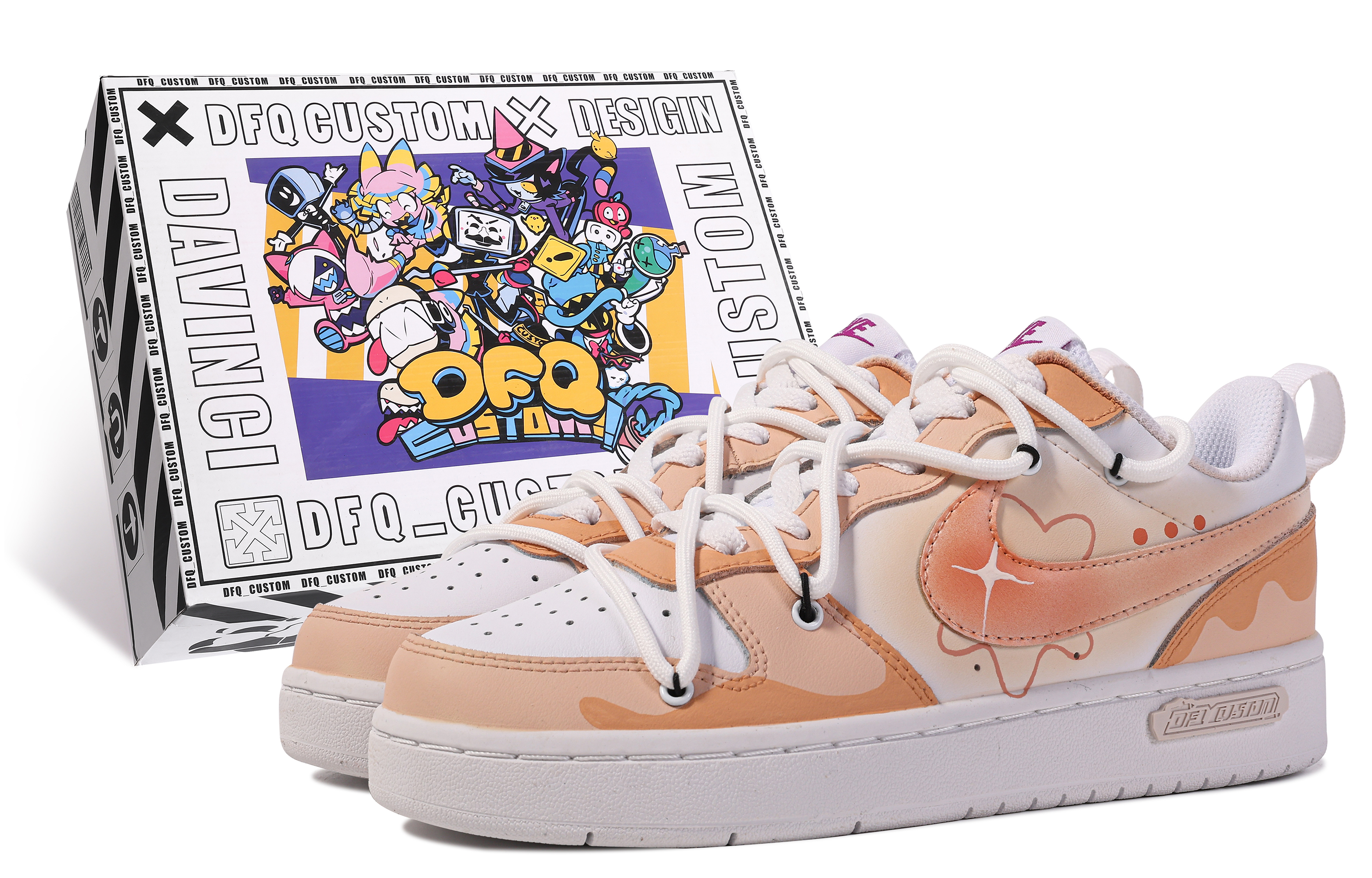 Buy Zapatillas Nike Court Borough Low 'Da Vinci Cometa Día y Noche Naranja Blanco' DQ5979-100-446677