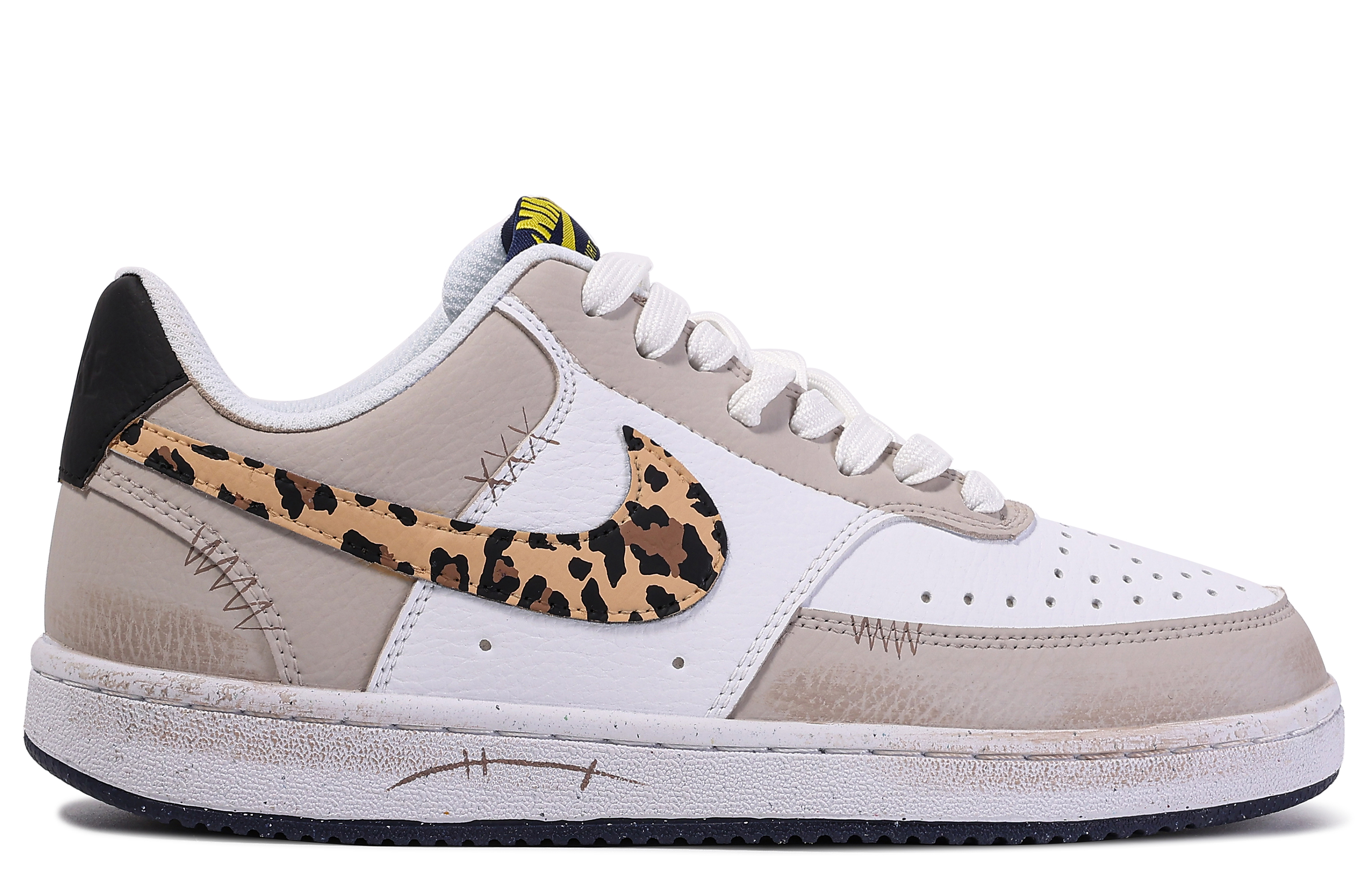 Lookbook Zapatillas Nike Court Borough Low 'Da Vinci Cookie - Blanco Marrón' DH2987-103(TeamM-复古曲奇-BOX)