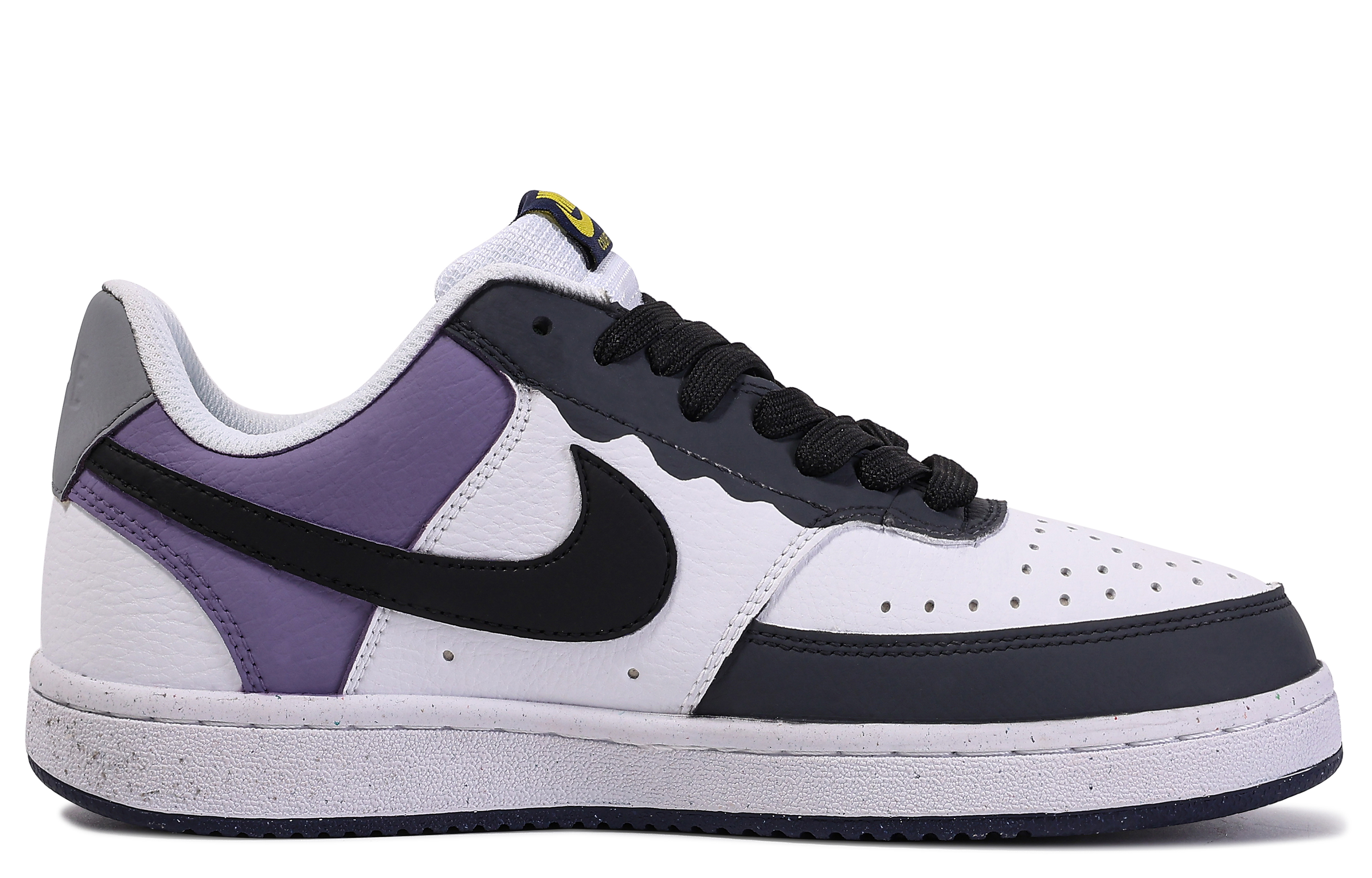 [Custom Shoes] Nike Court Borough Low 'Da Vinci Thunderstorm White-Black-Purple' 圖 2