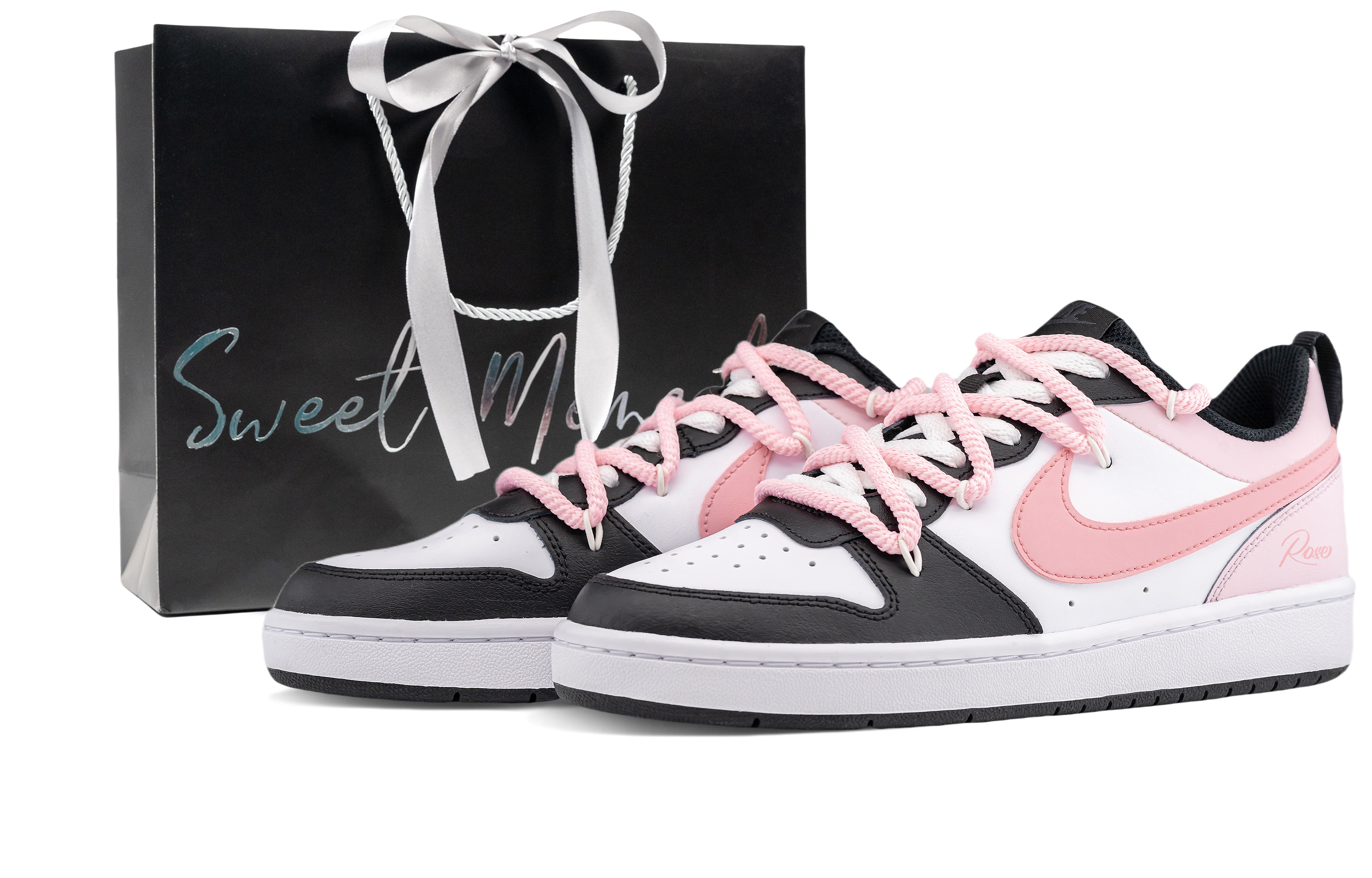 Order [Zapatos Personalizados] Nike Court Borough Low 'Sueño Rosa Oscuro' BQ5448-115（Team拾陆-暗粉瑰梦特殊礼盒女款）