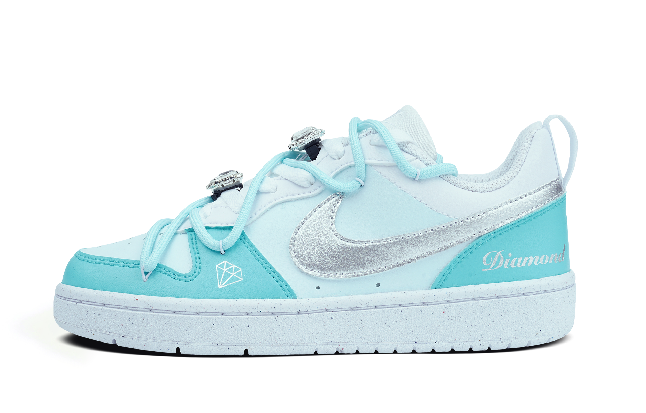 Buy 【訂製球鞋】 Nike Court Borough 鑽石 解構 高街 防滑 低筒 板鞋 GS 綠色