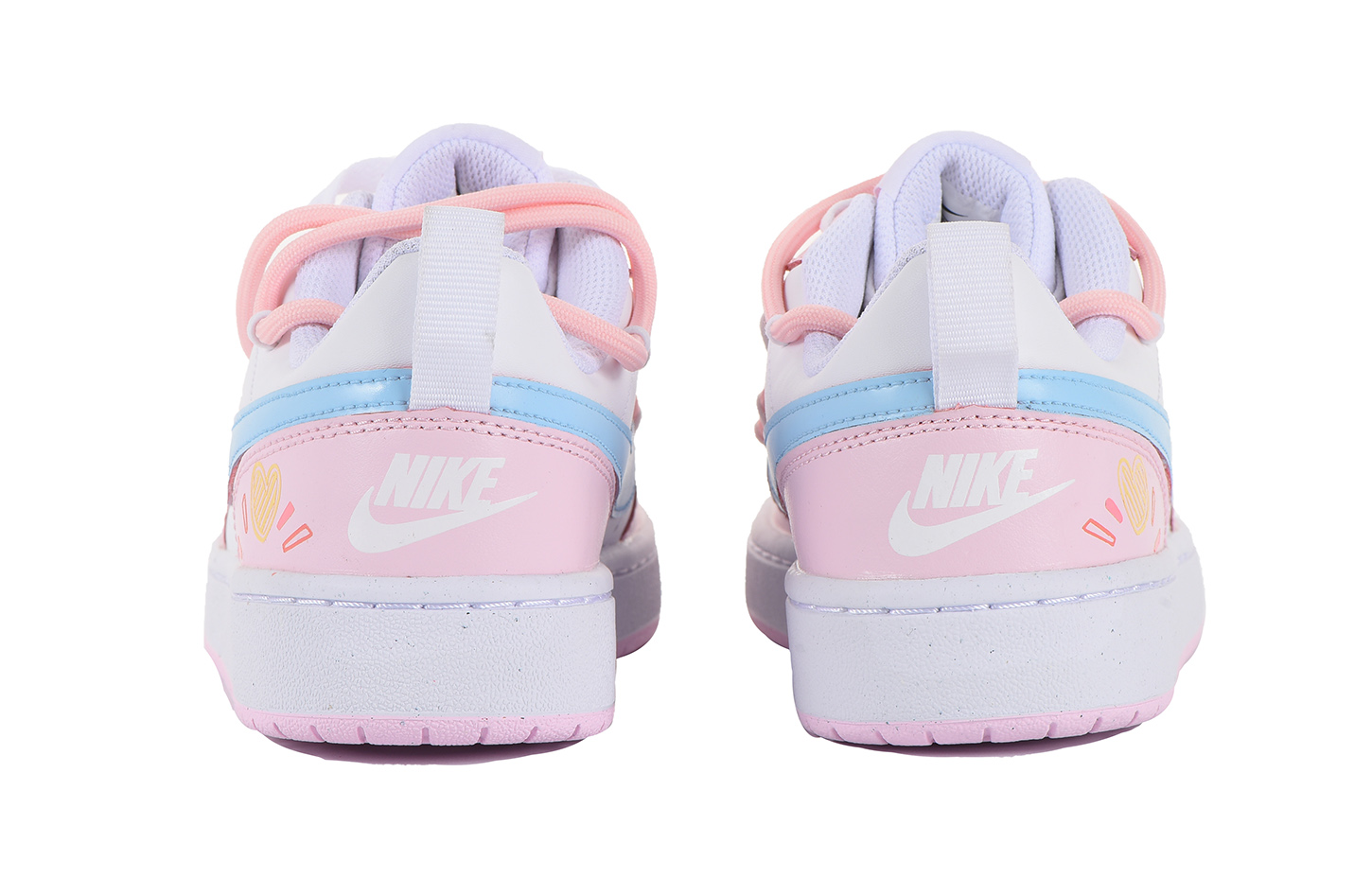 Purchase 【訂製球鞋】Nike Court Borough 高街 Vibe風 多巴胺 愛心 低筒 板鞋 GS 藍粉