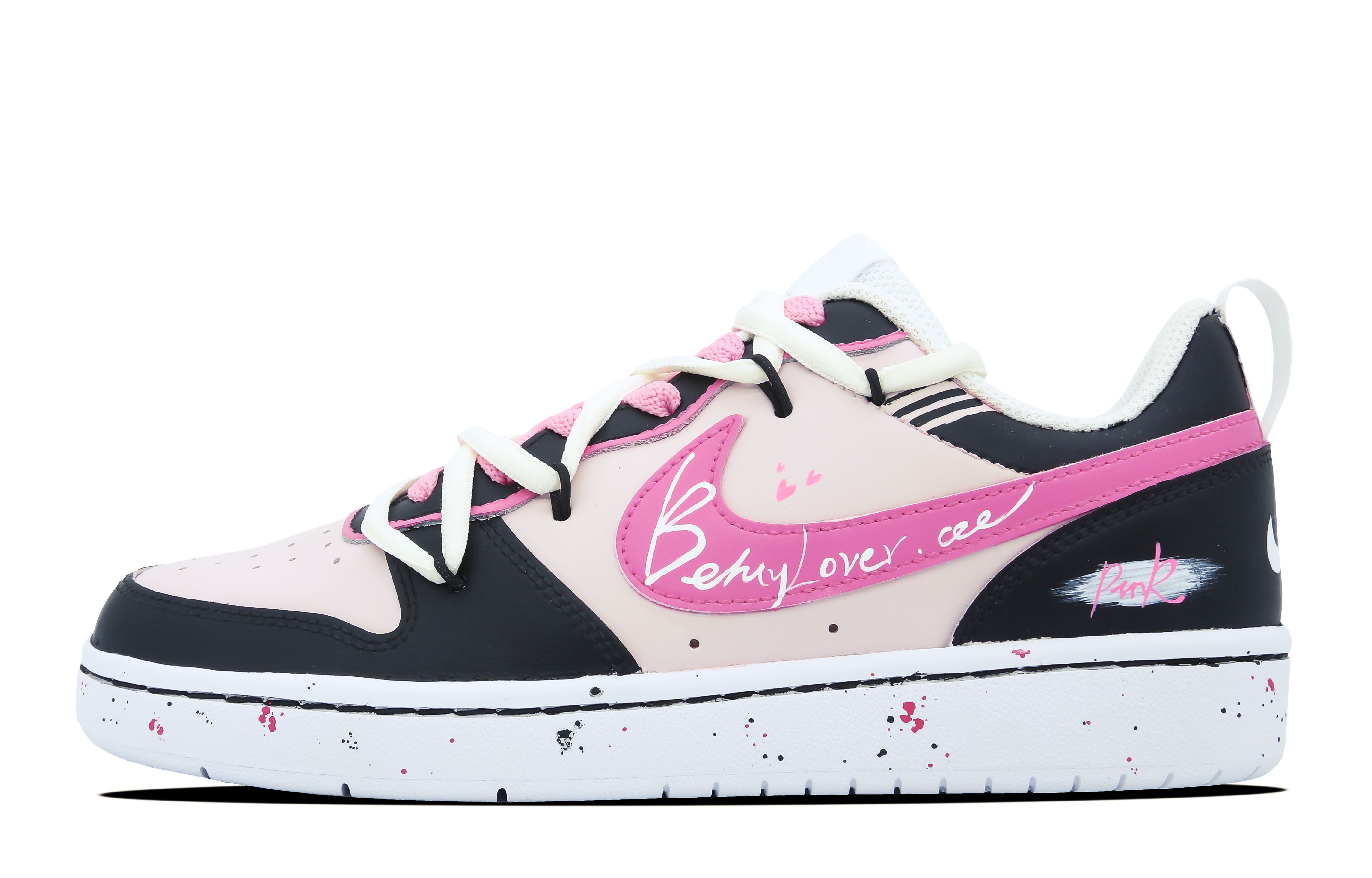 Buy [Zapatillas Personalizadas] Nike Court Borough Low 'Dopamine Pink Love' BQ5448-100(Team60-女款粉墨之恋)