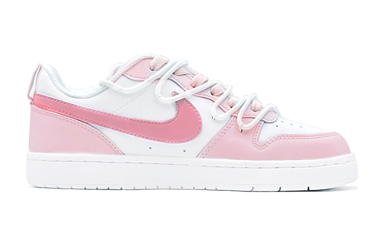 Order [Zapatillas Personalizadas] Nike Court Borough Low 'Rosa Sueño Blanco' DQ5979-100(Team88-粉梦幻爱心S-BOX)