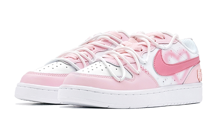 Lookbook [Zapatillas Personalizadas] Nike Court Borough Low 'Rosa Sueño Blanco' DQ5979-100(Team88-粉梦幻爱心S-BOX)