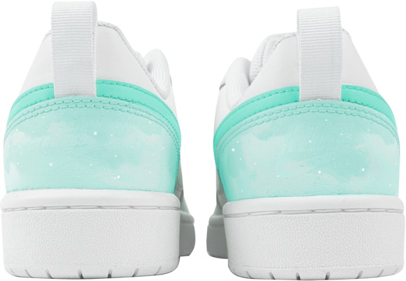 【客製球鞋】 Nike Court Borough 玖制 星光驿站系列 翡翠星空 銀河畫廊 禮袋 低筒 板鞋 GS 白綠 Shop 【客製球鞋】 Nike Court Borough 玖制 星光驿站系列 翡翠星空 銀河畫廊 禮袋 低筒 板鞋 GS 白綠