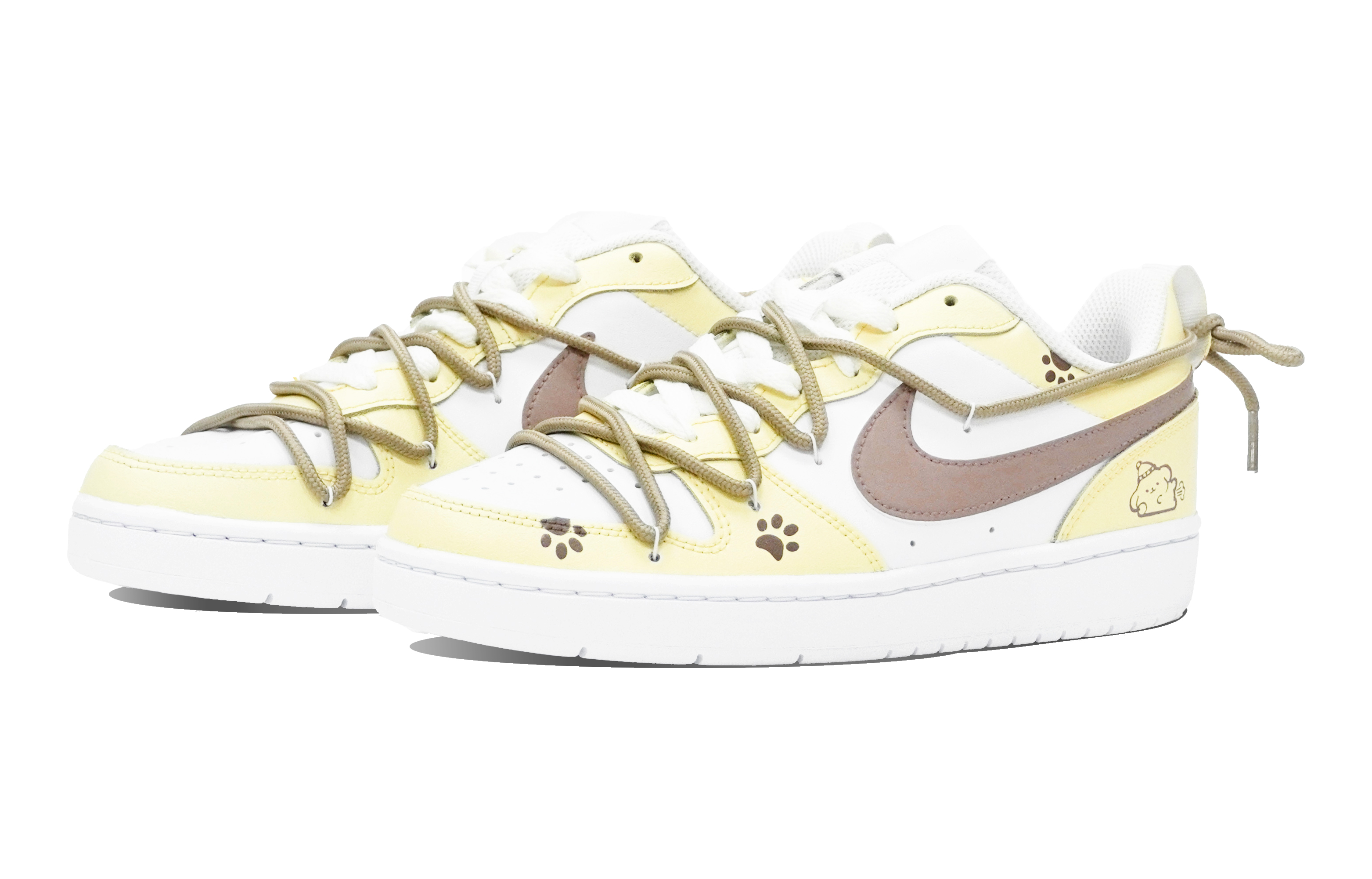 Shop [Sepatu Custom] Nike Court Borough Low 'Forest Fable - Butt Dog Warna' BQ5448-100-469045