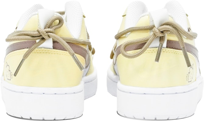 【訂製球鞋】Nike Court Borough ABLOODING 森林童話系列 屁屁狗 解構撞色 低筒 板鞋 GS 黃白 Purchase 【訂製球鞋】Nike Court Borough ABLOODING 森林童話系列 屁屁狗 解構撞色 低筒 板鞋 GS 黃白