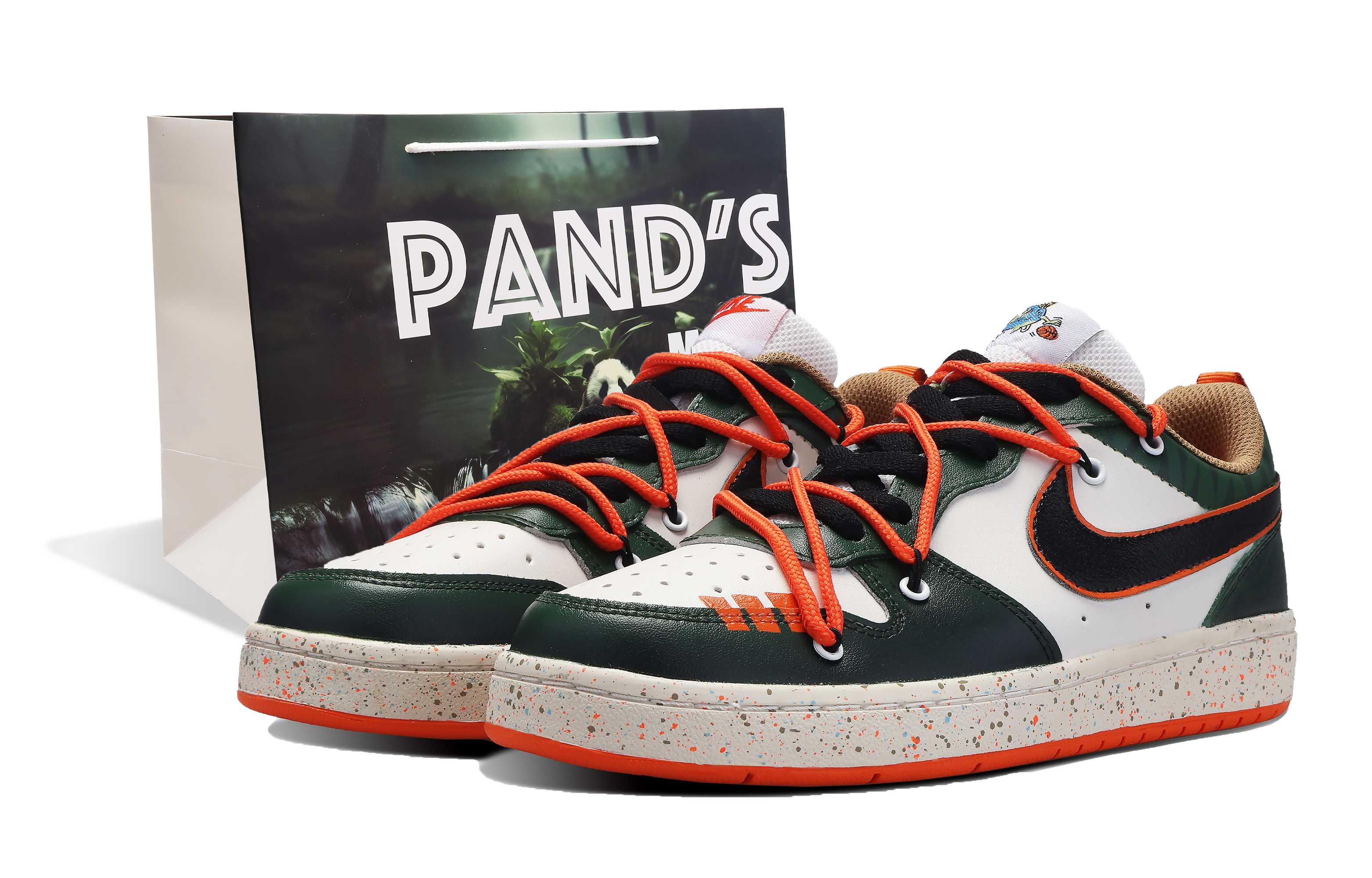 Buy [Sepatu Custom] Nike Court Borough Low 'Future Bamboo Illusion - Hijau Oranye' DX6052-101-485223