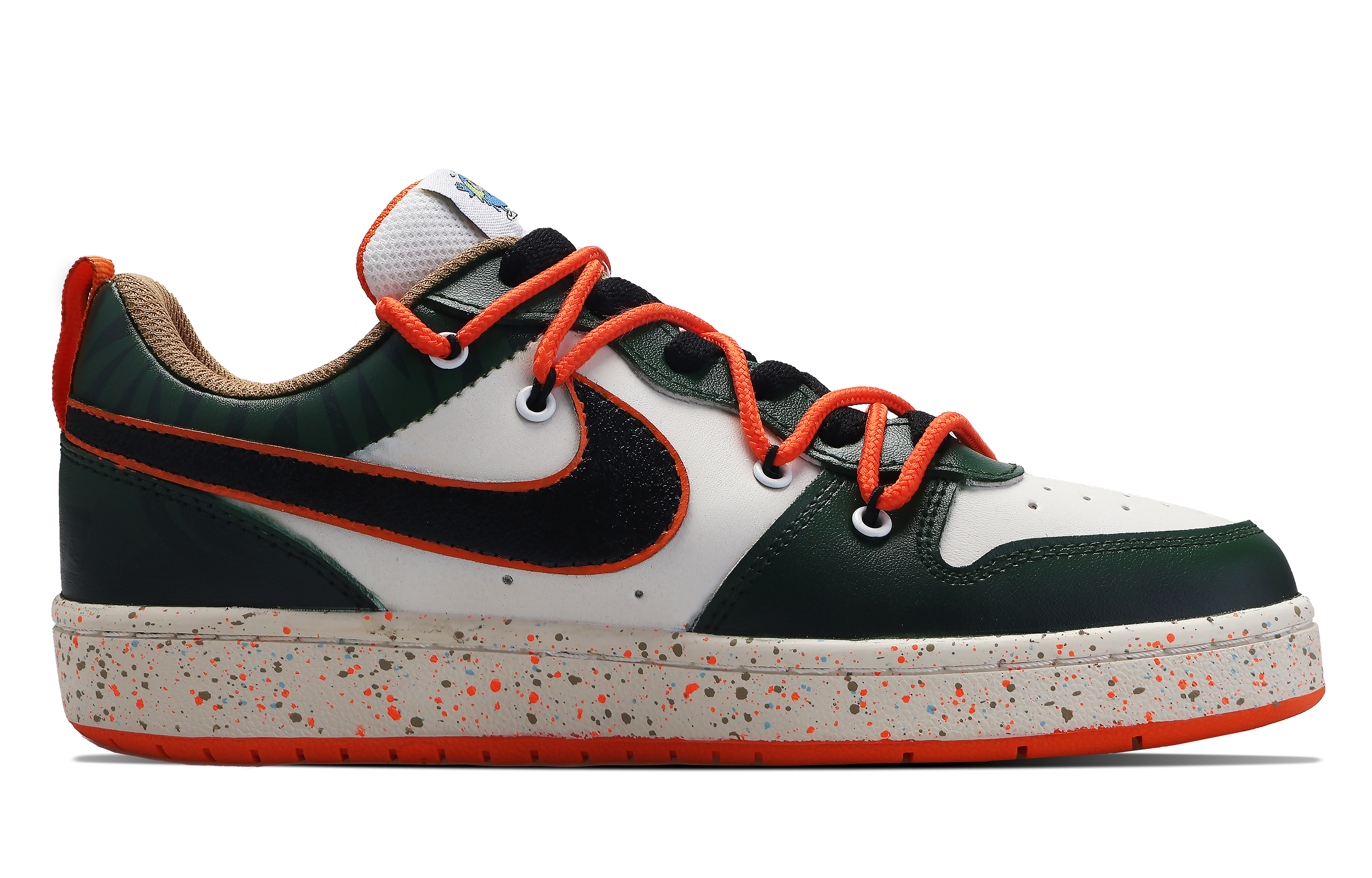 Lookbook [Sepatu Custom] Nike Court Borough Low 'Future Bamboo Illusion - Hijau Oranye' DX6052-101-485223