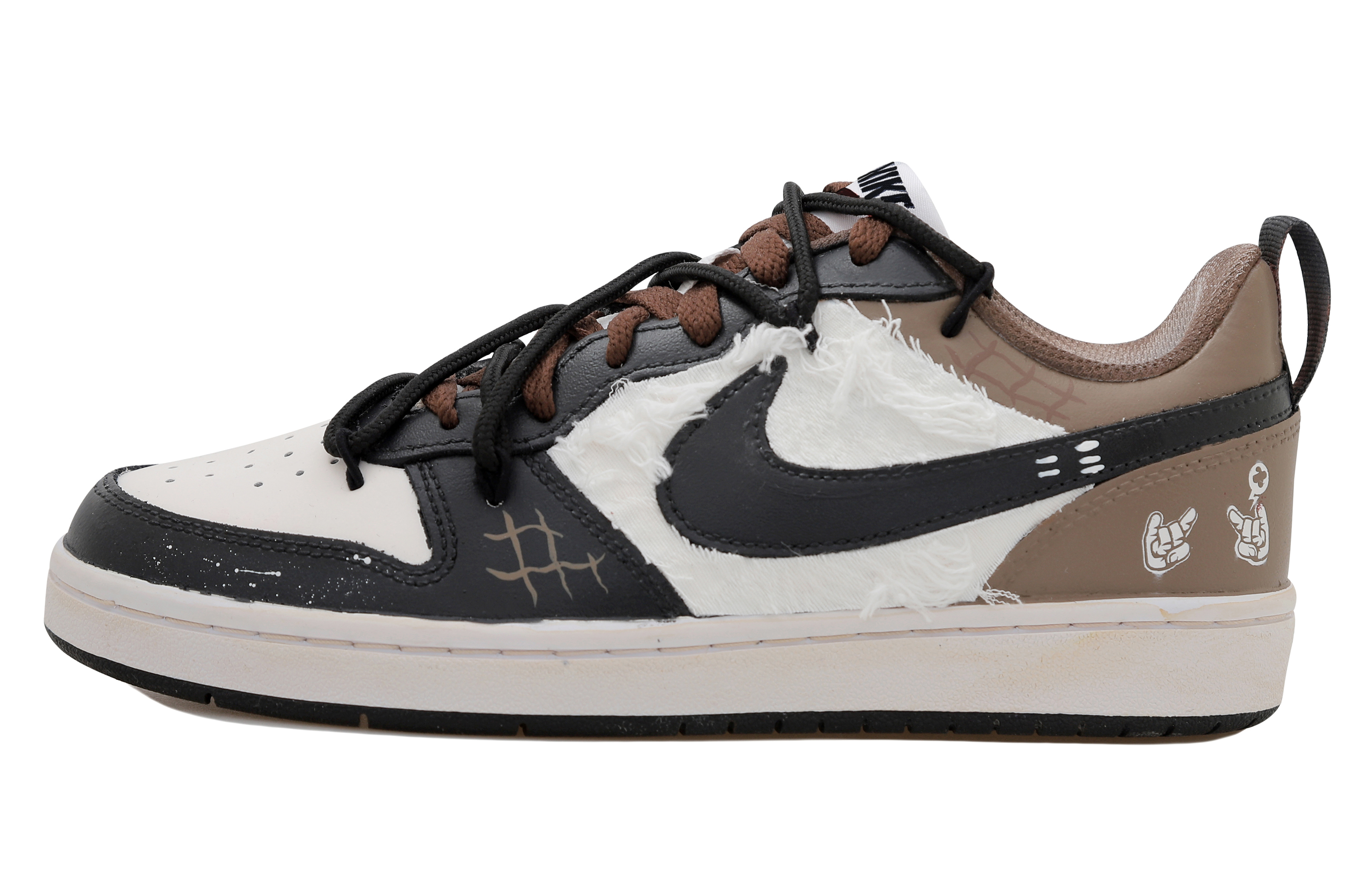 Buy [Custom Shoes] Nike Court Borough Low 'Graffiti Deconstructed Rock' DV5456-104-484918