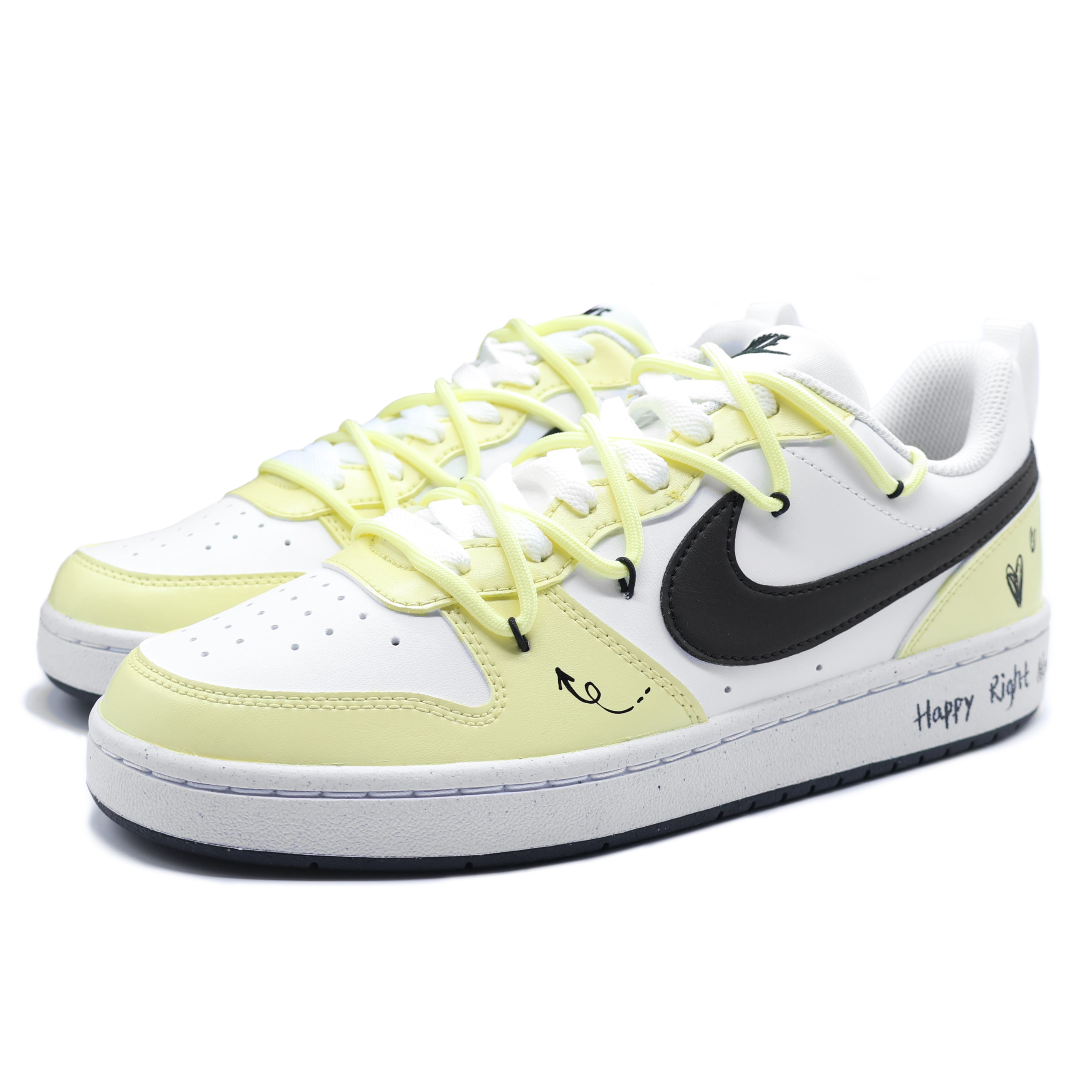 Purchase 나이키 코트 보로우 로우 '그라피티 하트 옐로우' (커스텀) DV5456-104（Team155-HRN）