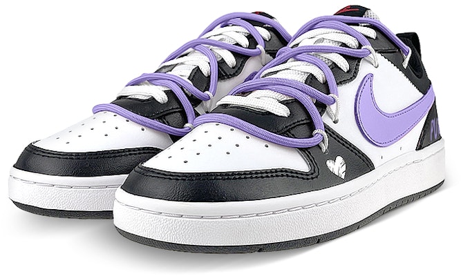 【定製球鞋】Nike Court Borough Low 禮盒 紫葡萄 vibe風解構 雙鞋帶 低幫 板鞋 GS 黑白紫 Lookbook 【定製球鞋】Nike Court Borough Low 禮盒 紫葡萄 vibe風解構 雙鞋帶 低幫 板鞋 GS 黑白紫