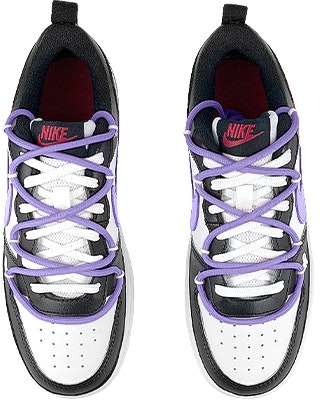 【定製球鞋】Nike Court Borough Low 禮盒 紫葡萄 vibe風解構 雙鞋帶 低幫 板鞋 GS 黑白紫 Shop 【定製球鞋】Nike Court Borough Low 禮盒 紫葡萄 vibe風解構 雙鞋帶 低幫 板鞋 GS 黑白紫