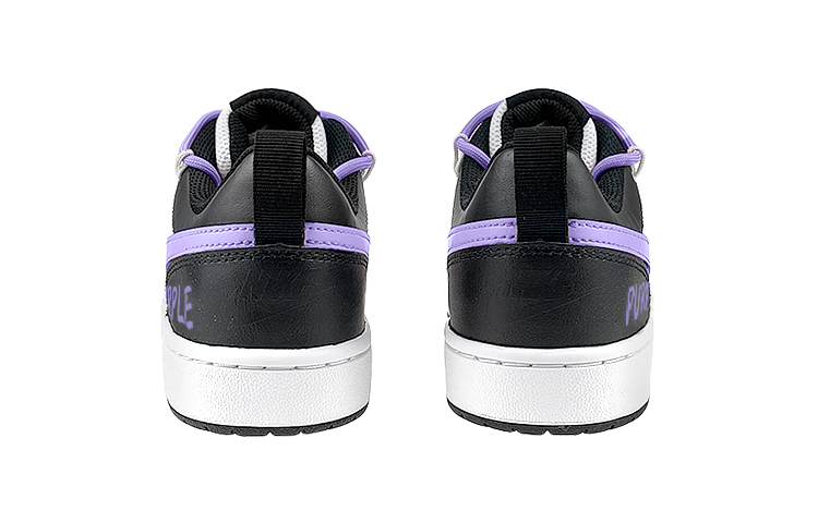 Purchase 【定製球鞋】Nike Court Borough Low 禮盒 紫葡萄 vibe風解構 雙鞋帶 低幫 板鞋 GS 黑白紫