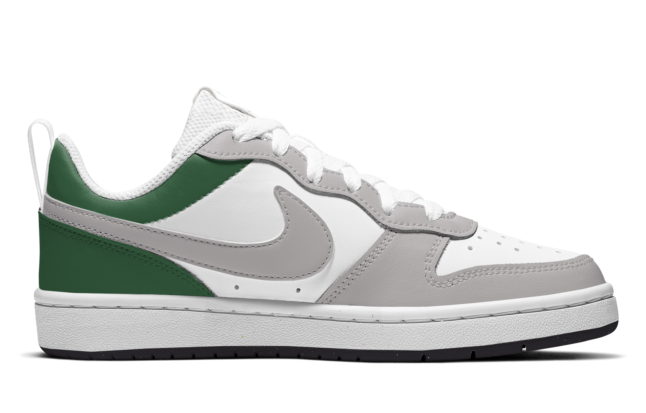 Lookbook [定制鞋款] 耐克Court Borough低帮 '绿色佩斯利爱' DV5456-108(TeamA-现爱情造绿白腰果)