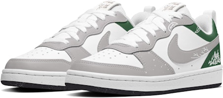 【客製球鞋】Nike Court Borough系列 減齡愛情 腰果花 潮流街頭 字母 解構高街 低筒 球鞋 GS 綠白 Shop 【客製球鞋】Nike Court Borough系列 減齡愛情 腰果花 潮流街頭 字母 解構高街 低筒 球鞋 GS 綠白